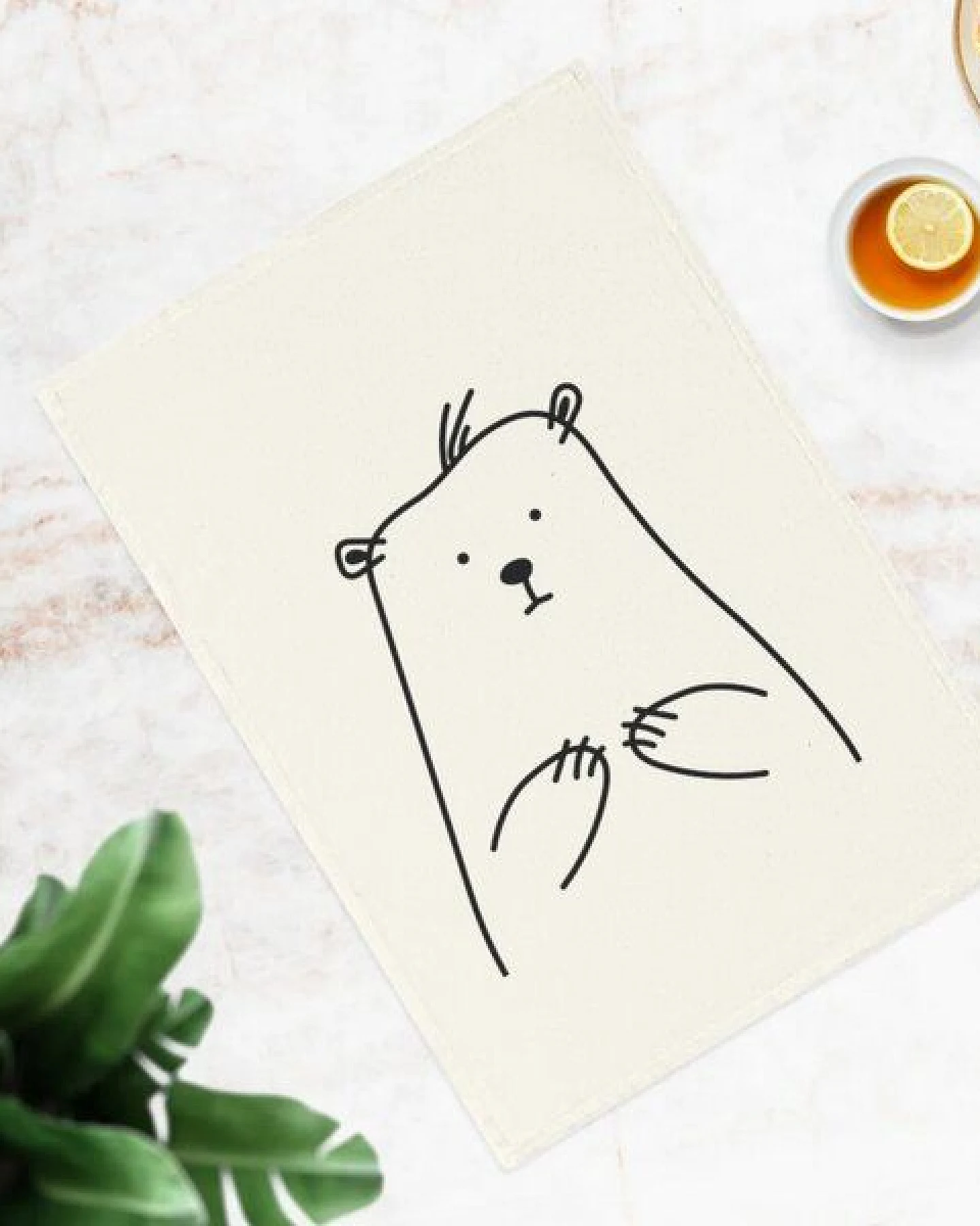 PepMelon Bear Geschirrtuch, 50 x 70 cm, Bio-Baumwolle – Ansicht 3