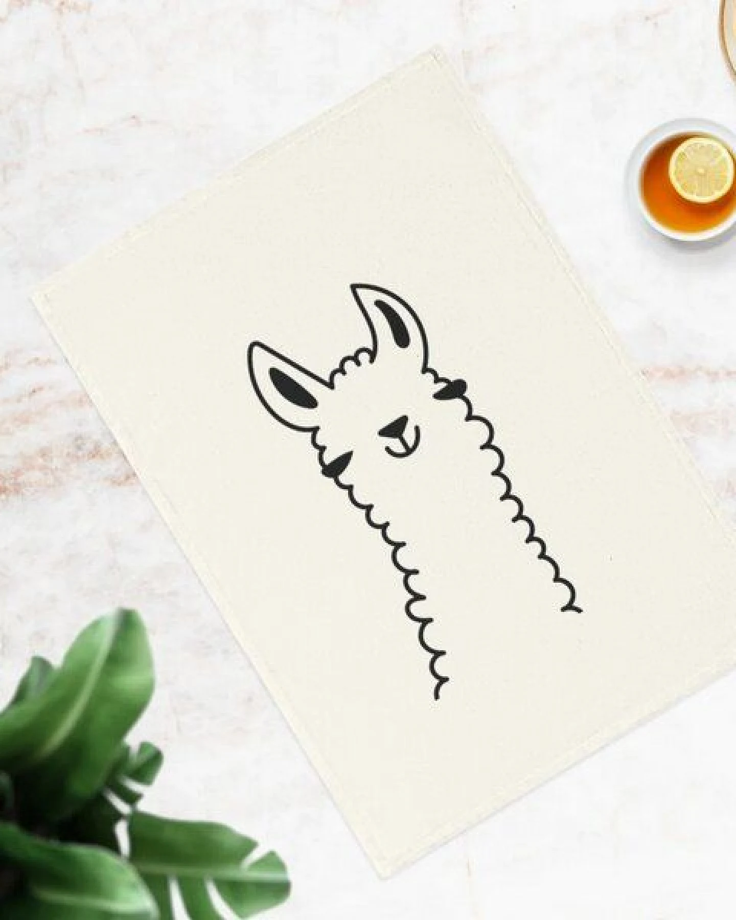 PepMelon Lama Geschirrtuch, 50 x 70 cm, Bio-Baumwolle – Ansicht 2