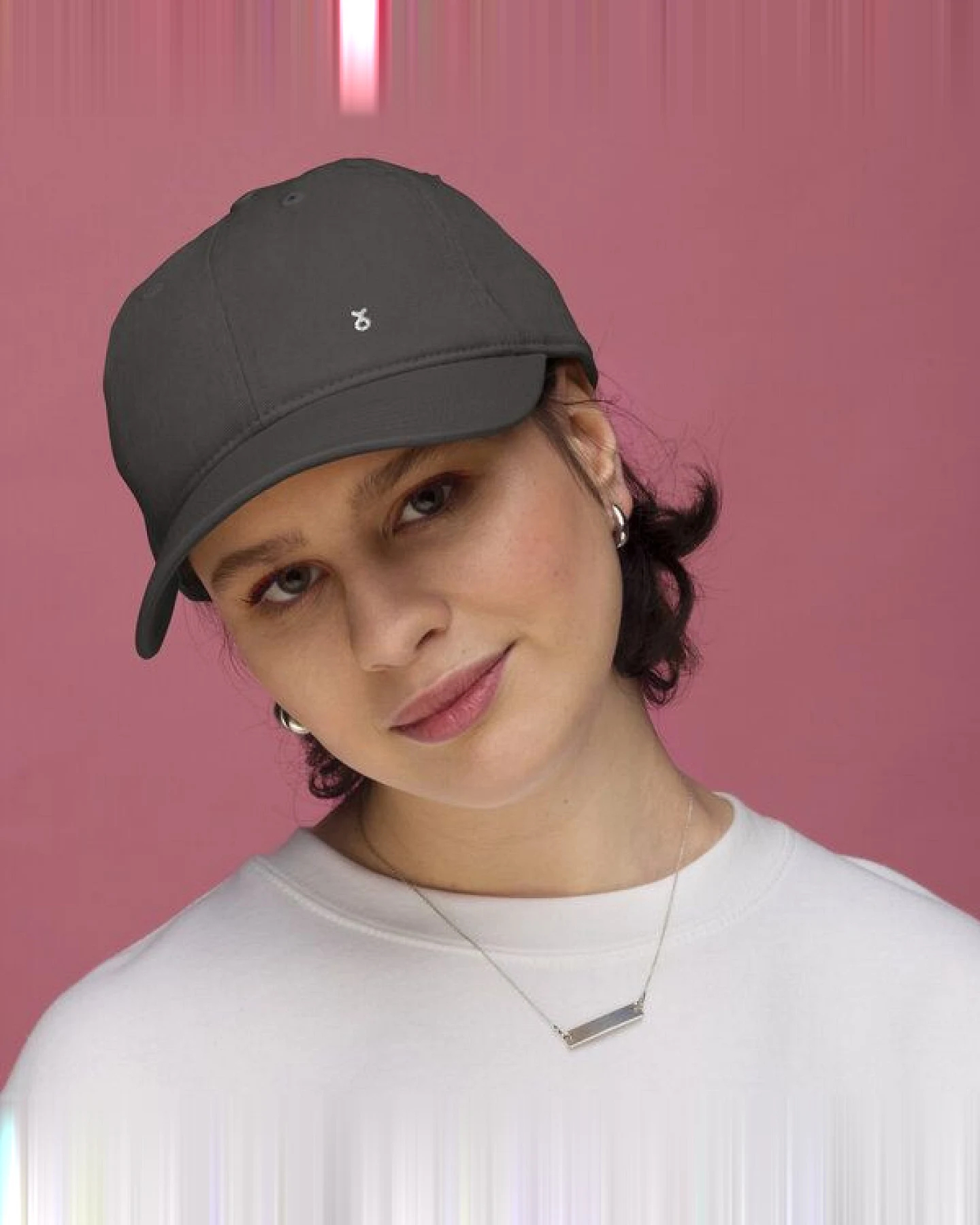 PepMelon Minimal Bio-Baseballmütze, personalisierbare Baseballkappe, dad cap – Ansicht 3