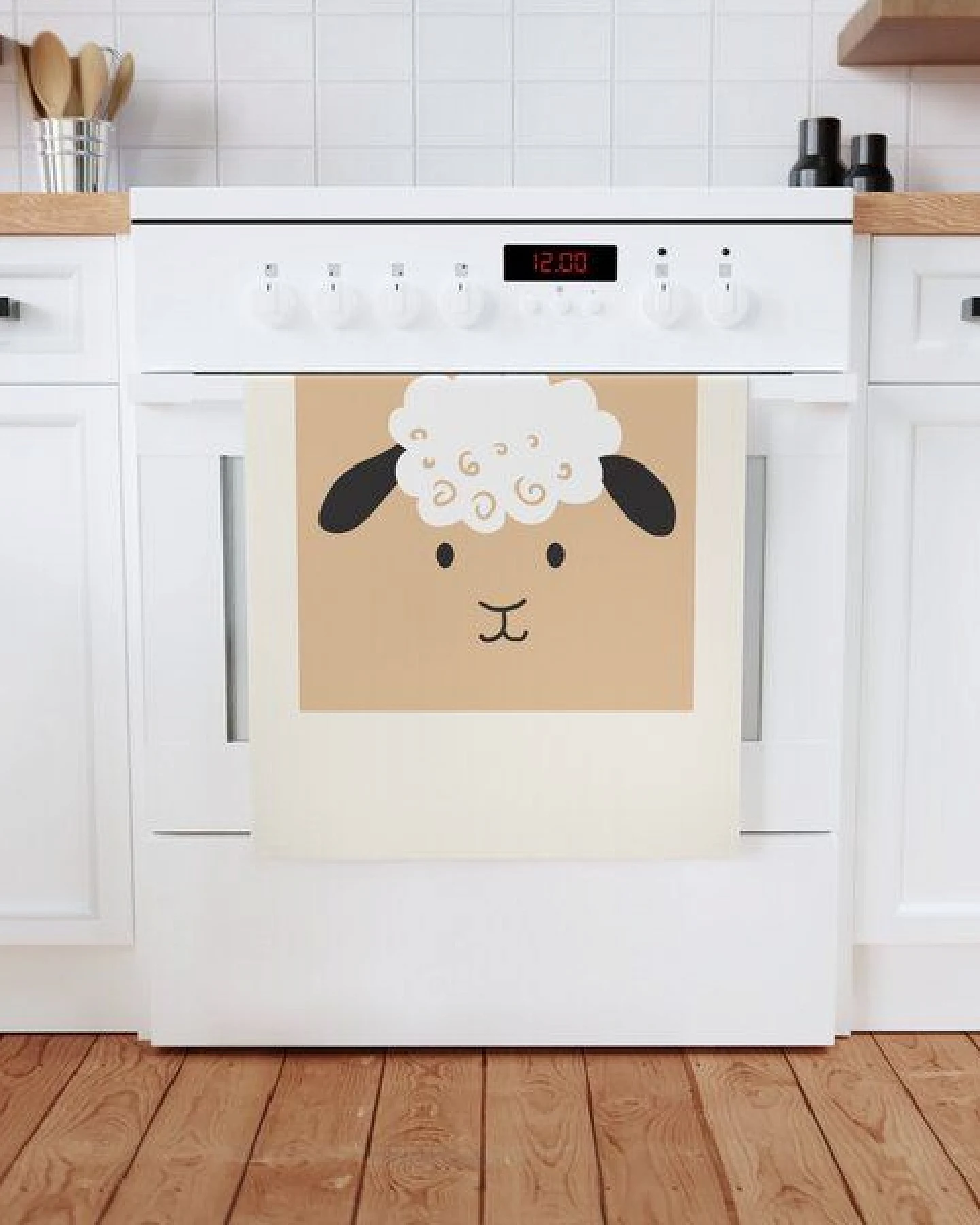 PepMelon Schaf Bio-Baumwoll-Geschirrtuch, 50 x 70 cm – Ansicht 2