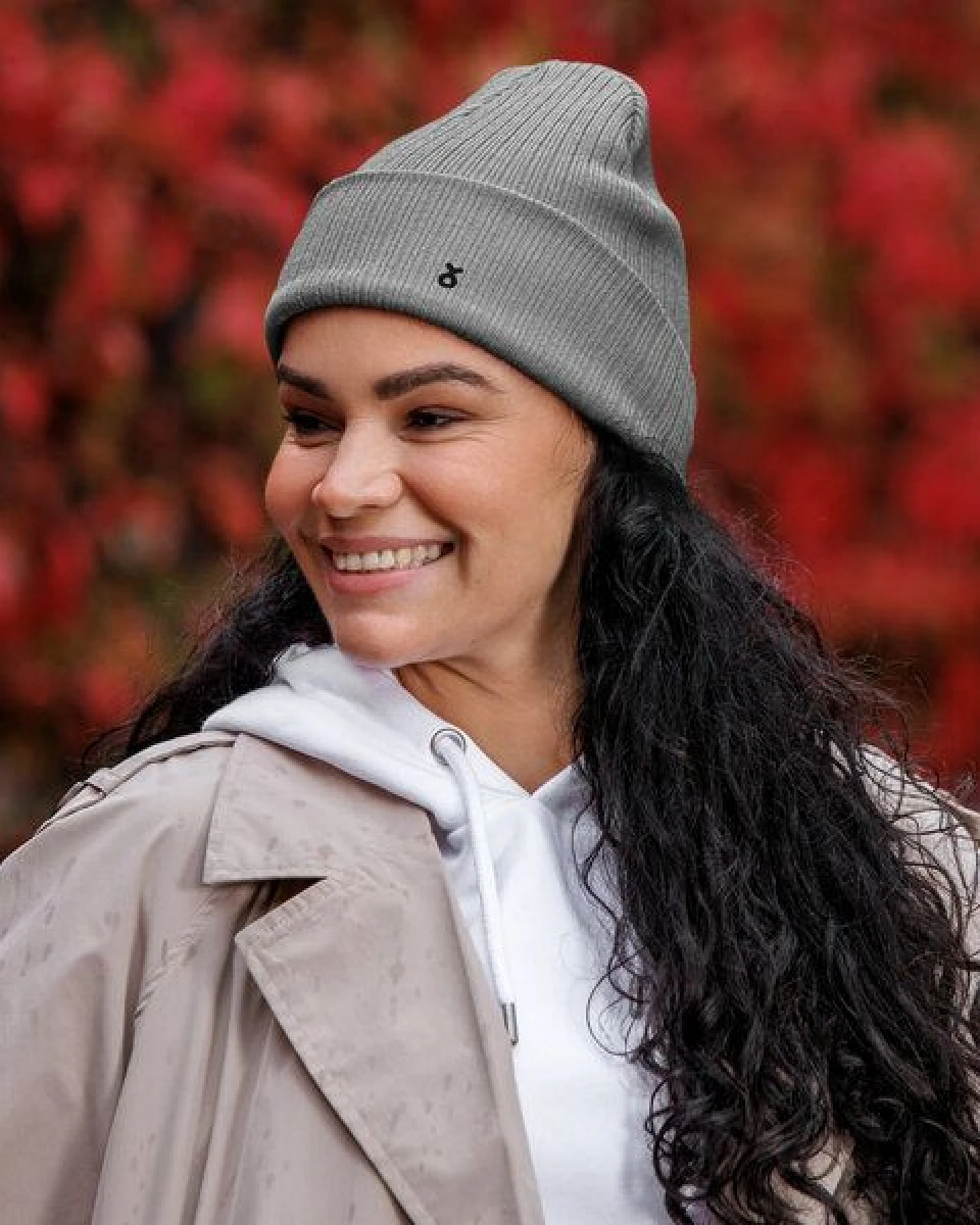 Rippenmütze aus Bio-Baumwolle Unisex - PepMelon schwarzes Logo – Ansicht 2