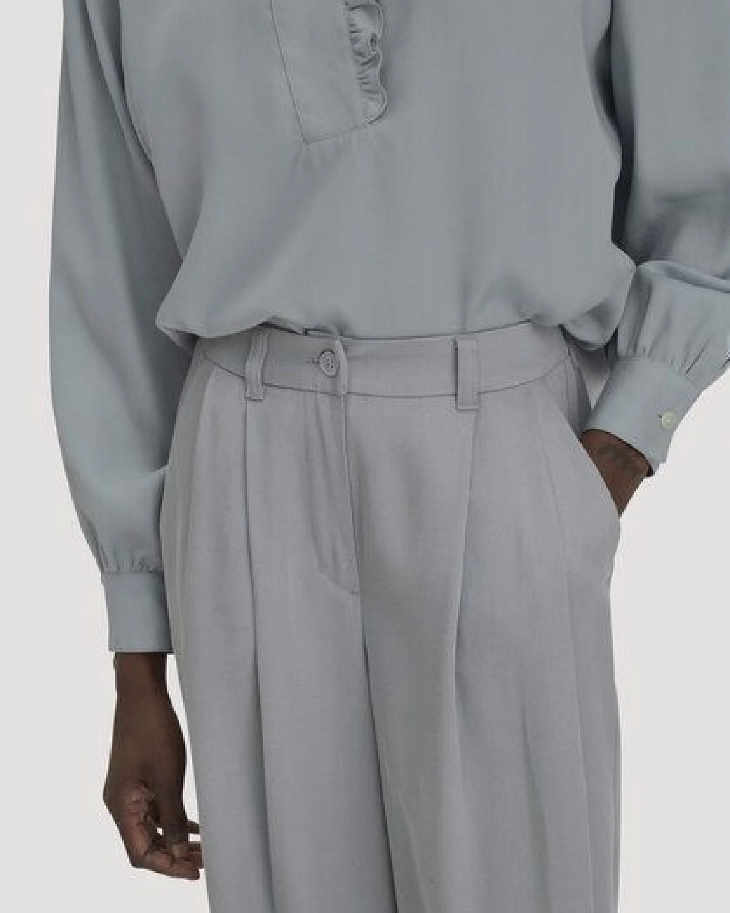 hessnatur Twill-Hose Wide Leg aus TENCEL Lyocell – Ansicht 2