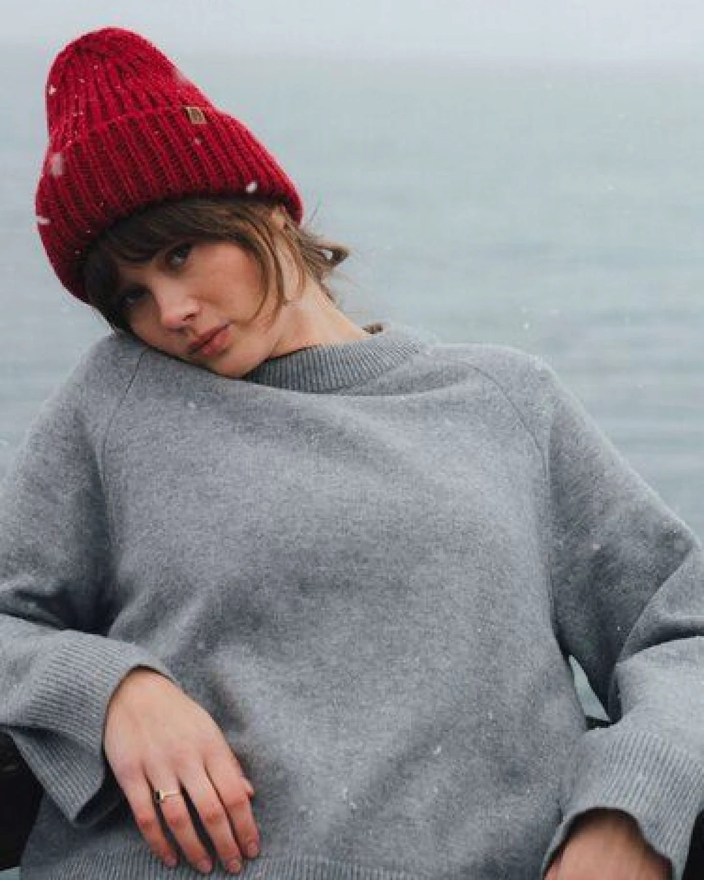Kopyto BARIBAL - Damen Oversize Boxy Stickpullover aus Merino-wolle RWS- zertifiziert – Ansicht 3