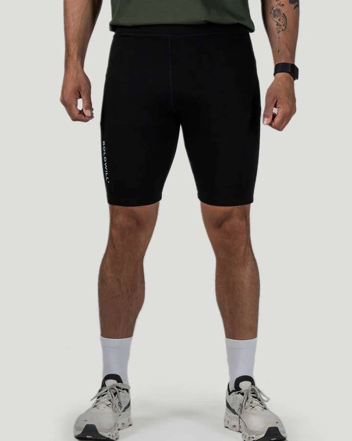 Boldwill Herren vegan Shorts Half Tight Schwarz