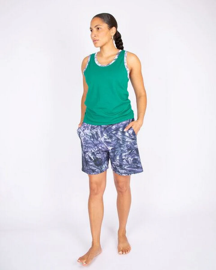 ÆVRIL Unisex Tanktop // Tobiume Print, Emerald // Bio-Baumwolle