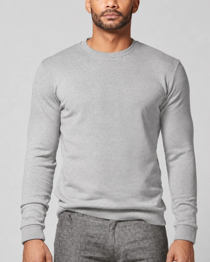 Hempage Herren vegan Sweatshirt Regular Fit Rockgrau