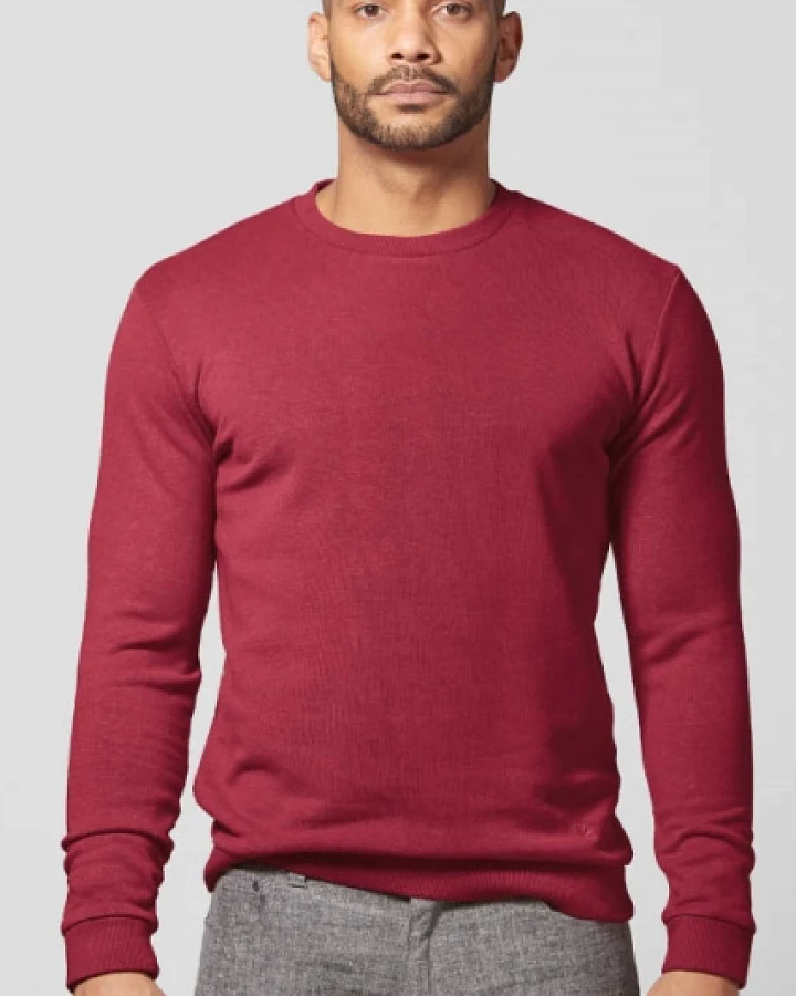 Hempage Herren vegan Sweatshirt Regular Fit Cuvee Rot