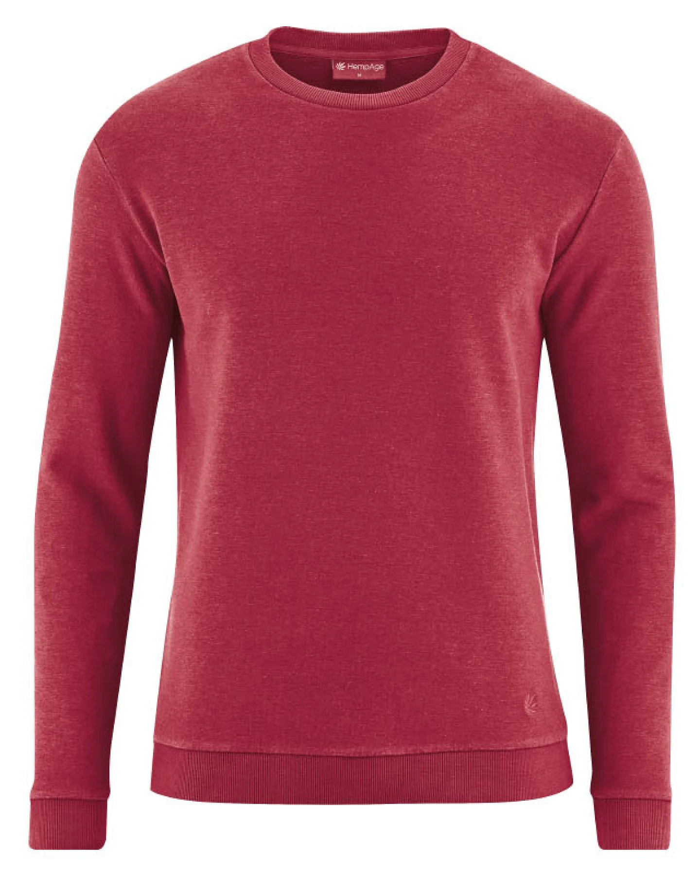 Hempage Herren vegan Sweatshirt Regular Fit Cuvee Rot – Ansicht 2
