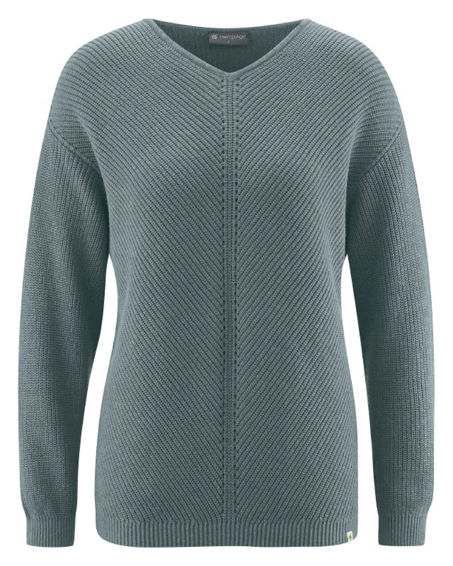Hempage Damen vegan Pullover Timeless Titanium – Ansicht 2