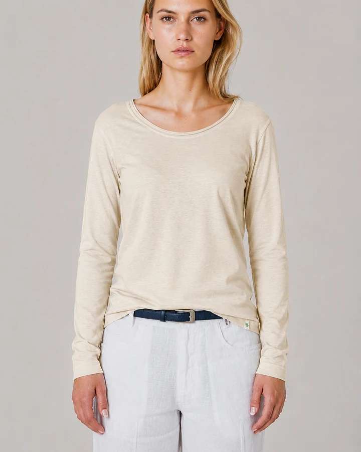 Hempage Damen vegan Langarmshirt Gobi Beige