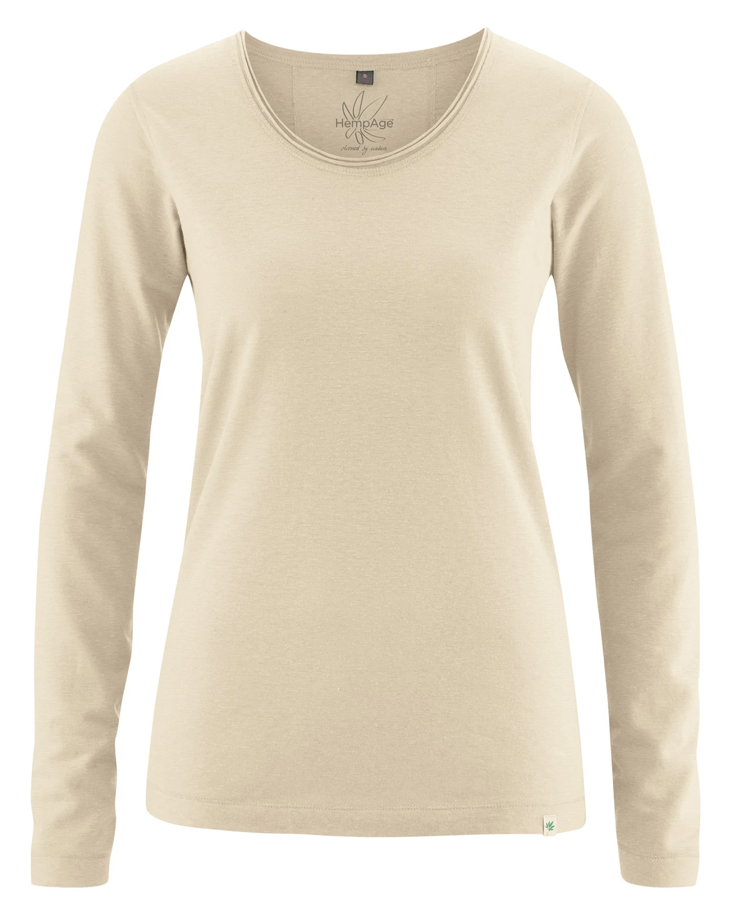 Hempage Damen vegan Langarmshirt Gobi Beige – Ansicht 2