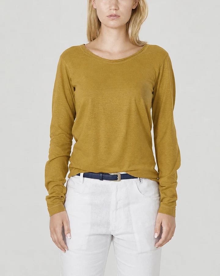 Hempage Damen vegan Langarmshirt Peanut Braun