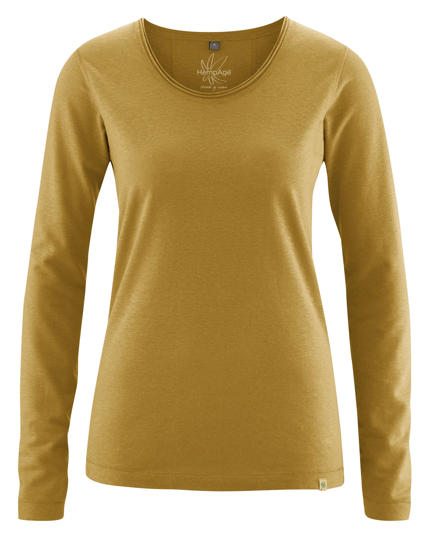 Hempage Damen vegan Langarmshirt Peanut Braun – Ansicht 2