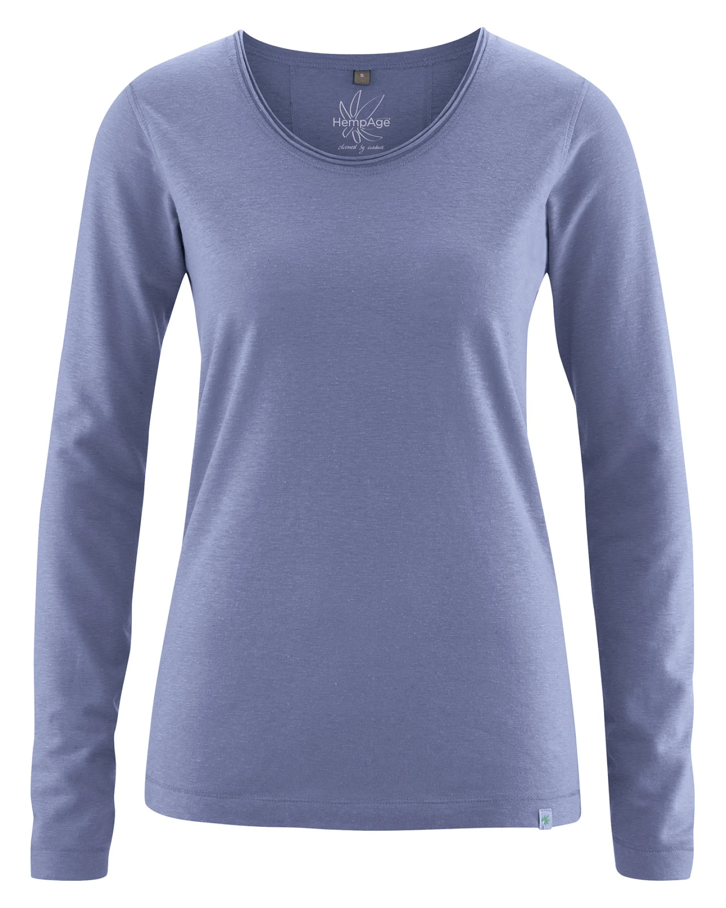 Hempage Damen vegan Langarmshirt Damen Hanf Baumwolle Lavendel – Ansicht 2