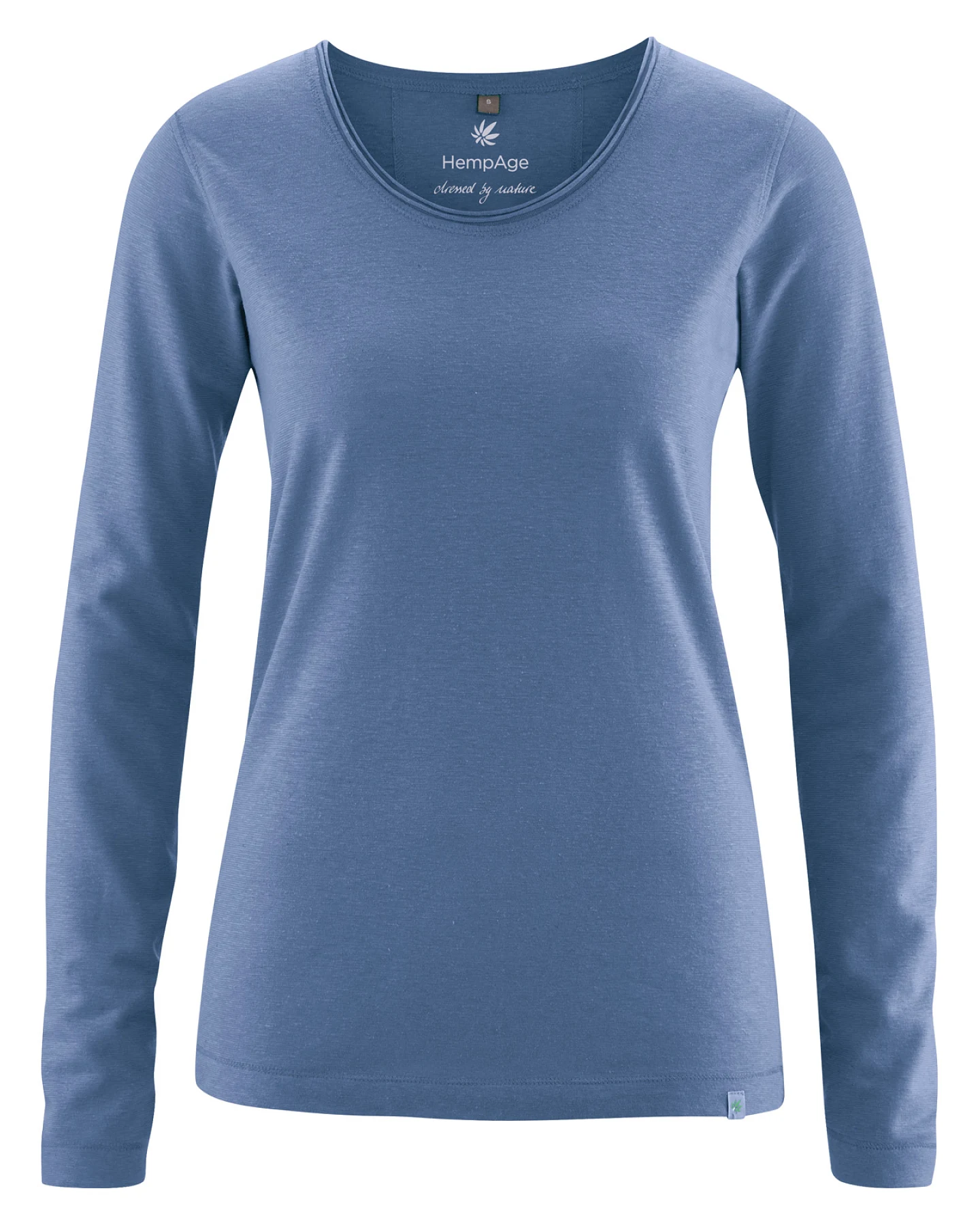 Hempage Damen vegan Langarmshirt Damen Leicht Blueberry – Ansicht 2