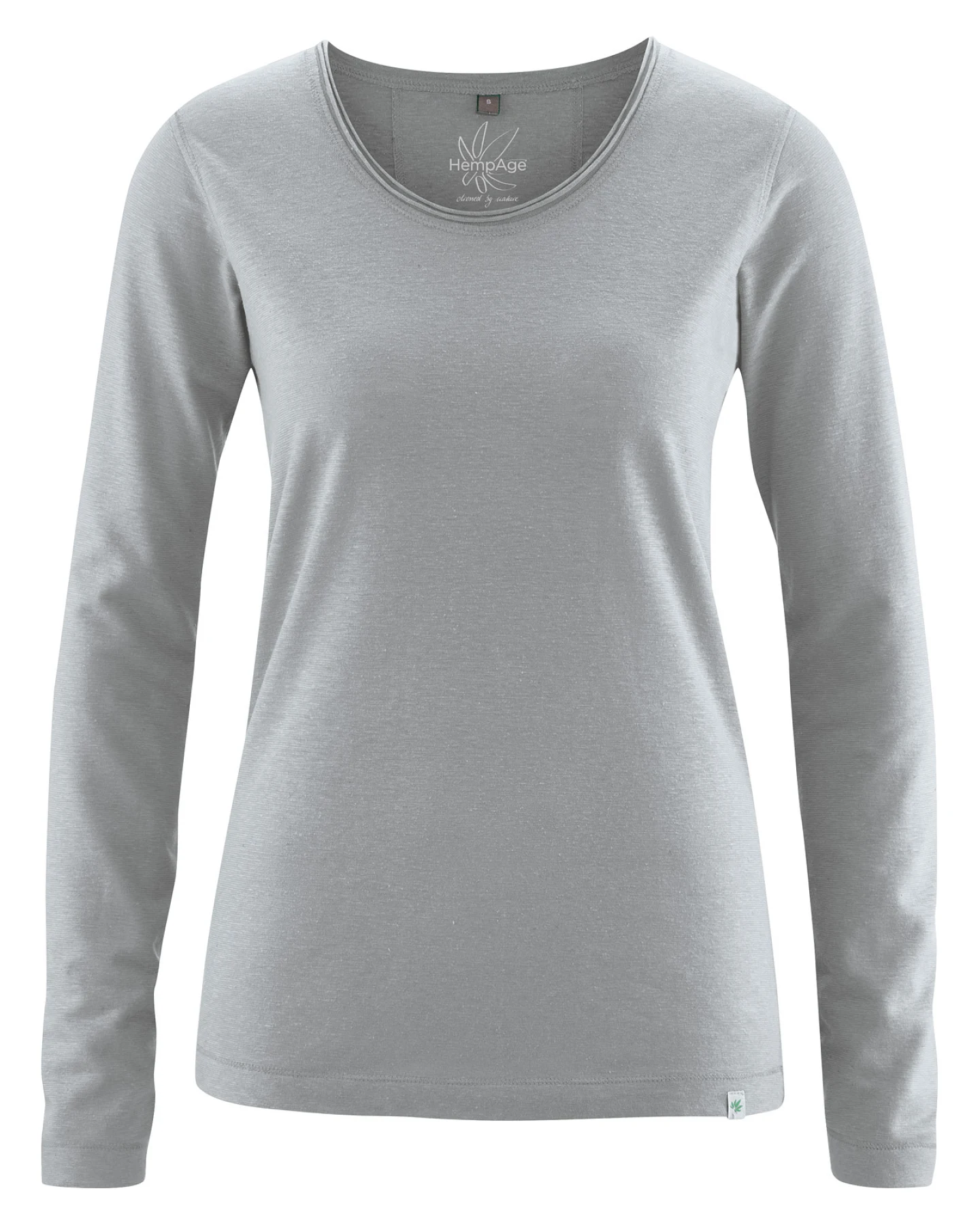Hempage Damen vegan Langarmshirt Aus Hanf Und Bio Baumwolle Rock Grau – Ansicht 2