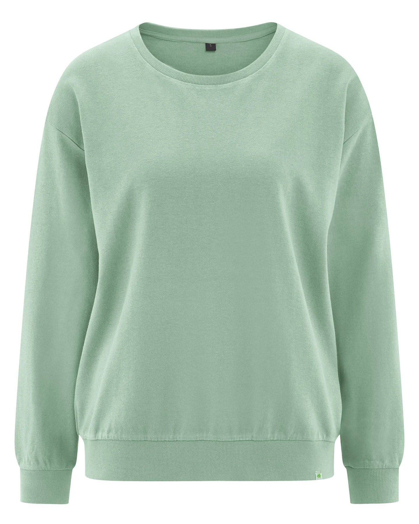 Hempage Damen vegan Sweatshirt Basic Menta Grün – Ansicht 2