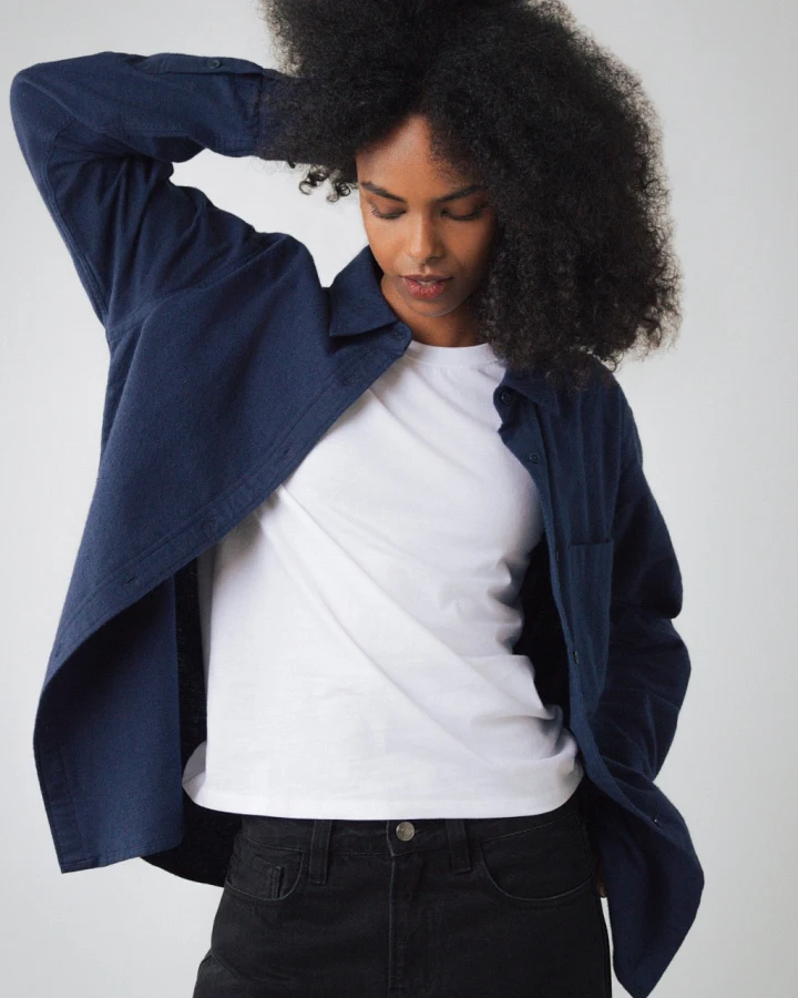 Honest Basics Damen vegan Flanellhemd Marlin