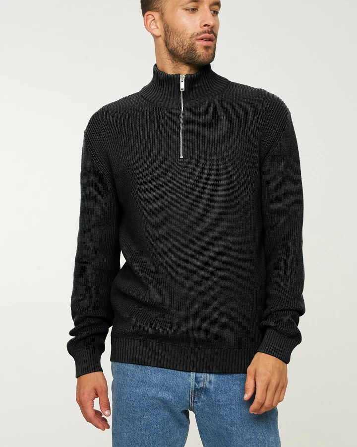 Recolution Herren vegan Pullover Helantium Schwarz