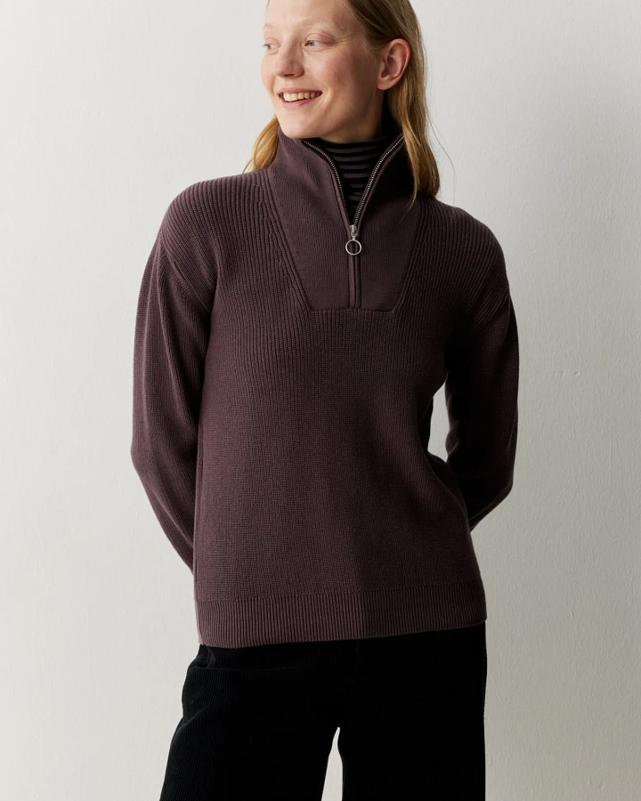 Recolution Damen vegan Pullover Nigella In Dark Grape