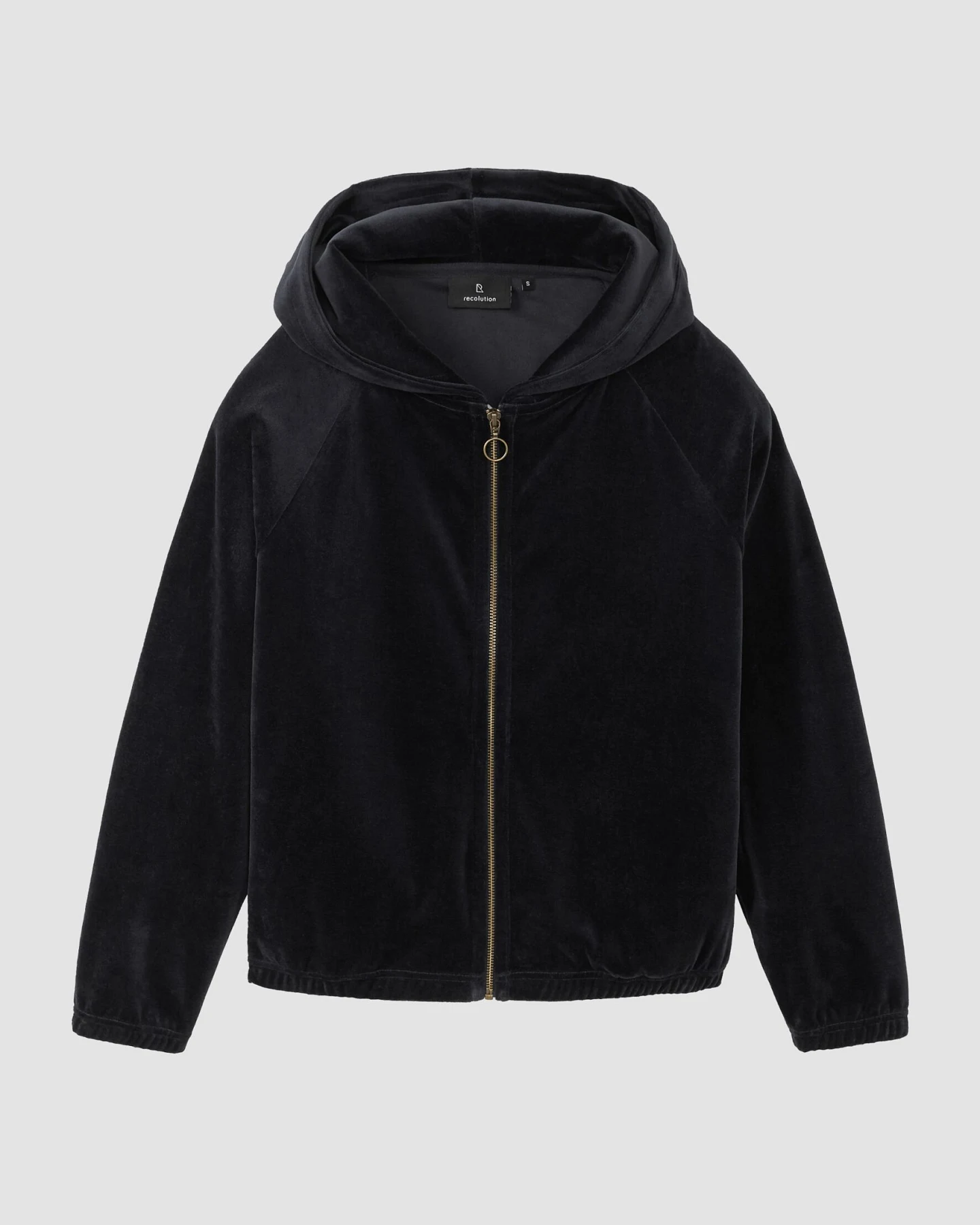 Recolution Damen vegan Hoodie Heliconia Schwarz – Ansicht 2
