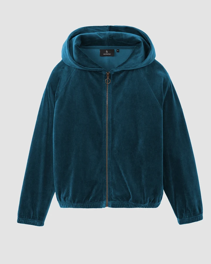Recolution Damen vegan Hoodie Heliconia In Deep Teal