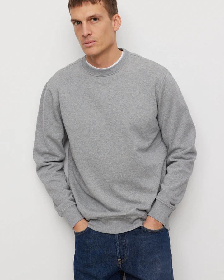 Recolution Herren vegan Sweatshirt Tamarillo Grau Meliert