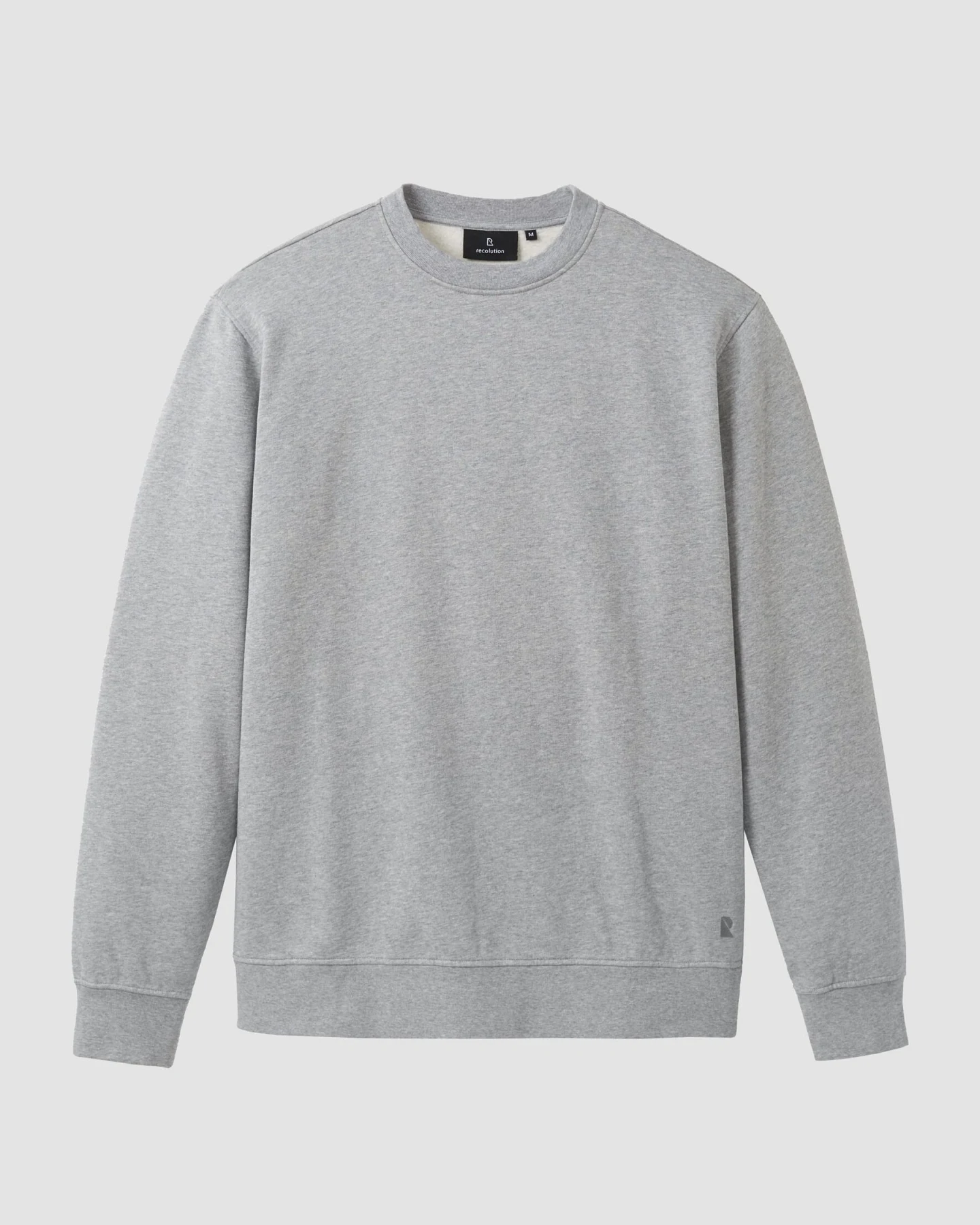 Recolution Herren vegan Sweatshirt Tamarillo Grau Meliert – Ansicht 2