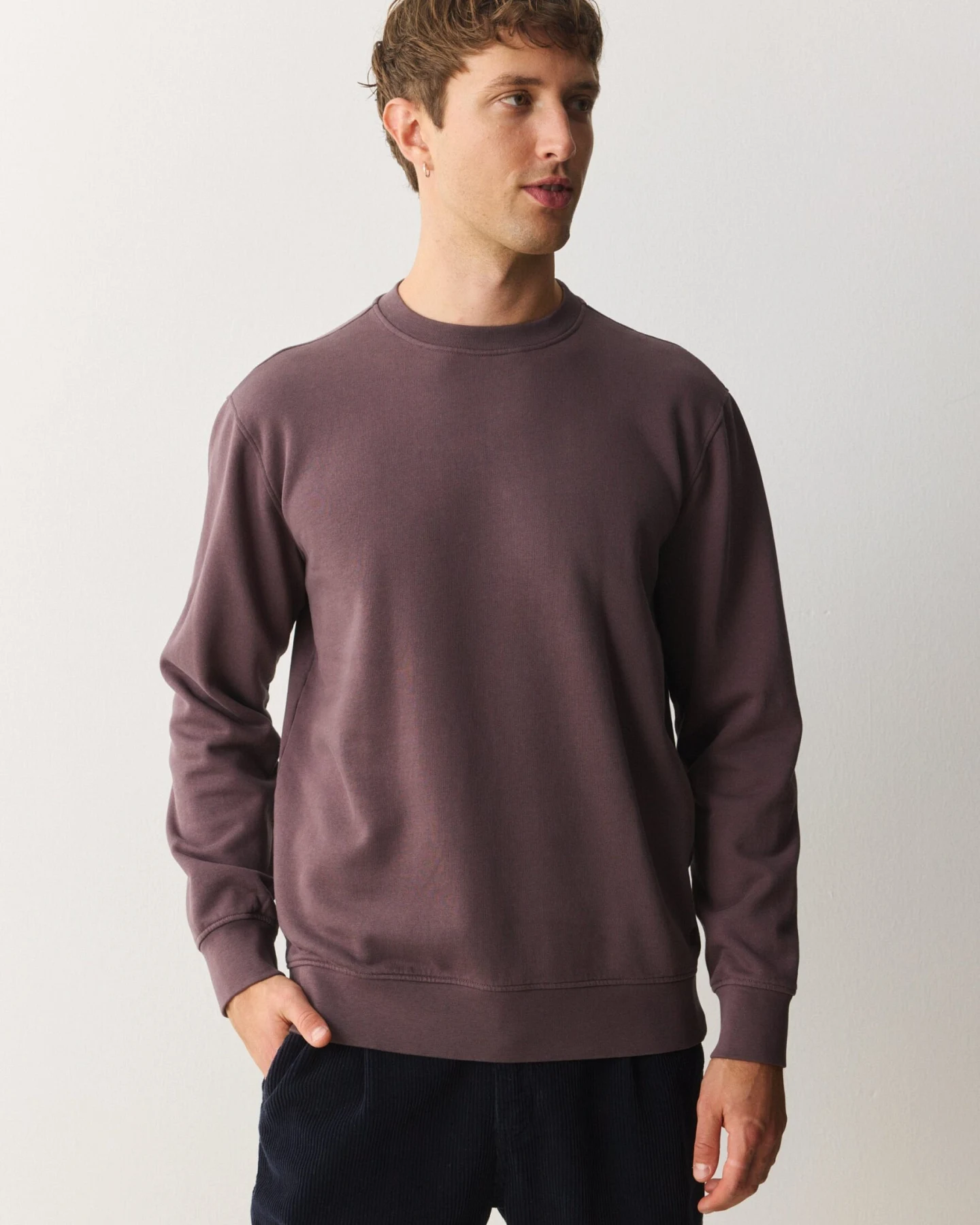 Recolution Herren vegan Sweatshirt Tamarillo Dunkle Traube – Ansicht 2