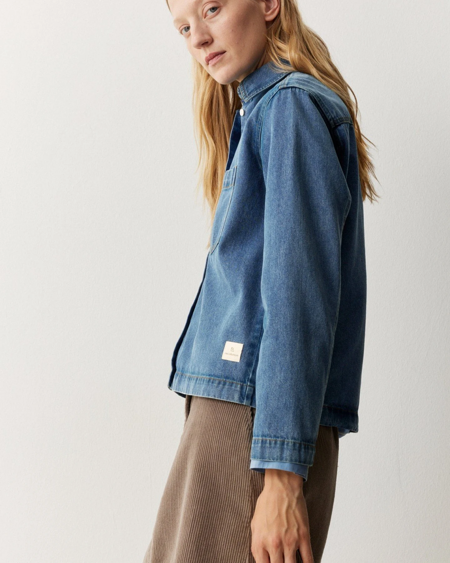 Bluse Poppy Denim Blau – Ansicht 2