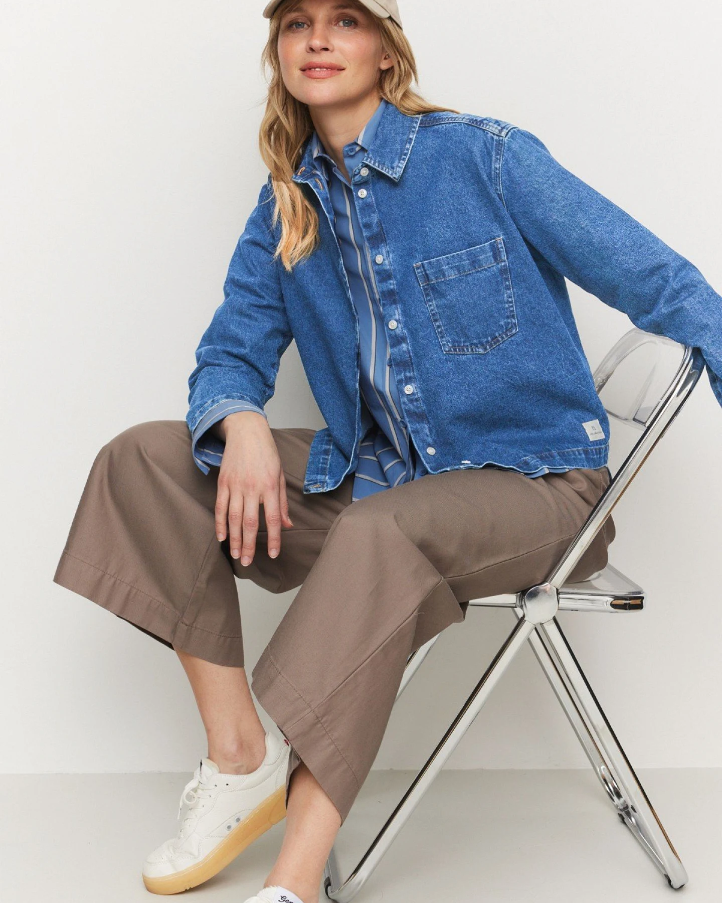 Bluse Poppy Denim Blau – Ansicht 5