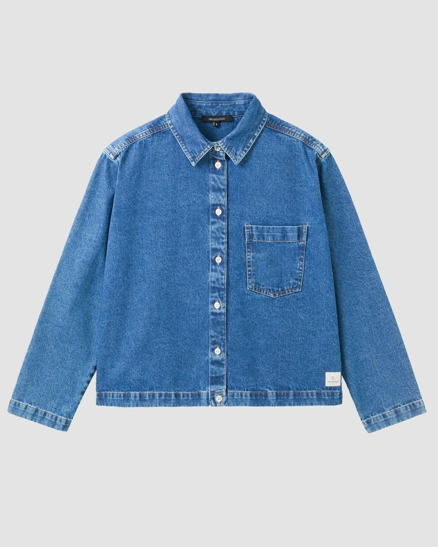 Bluse Poppy Denim Blau – Ansicht 6