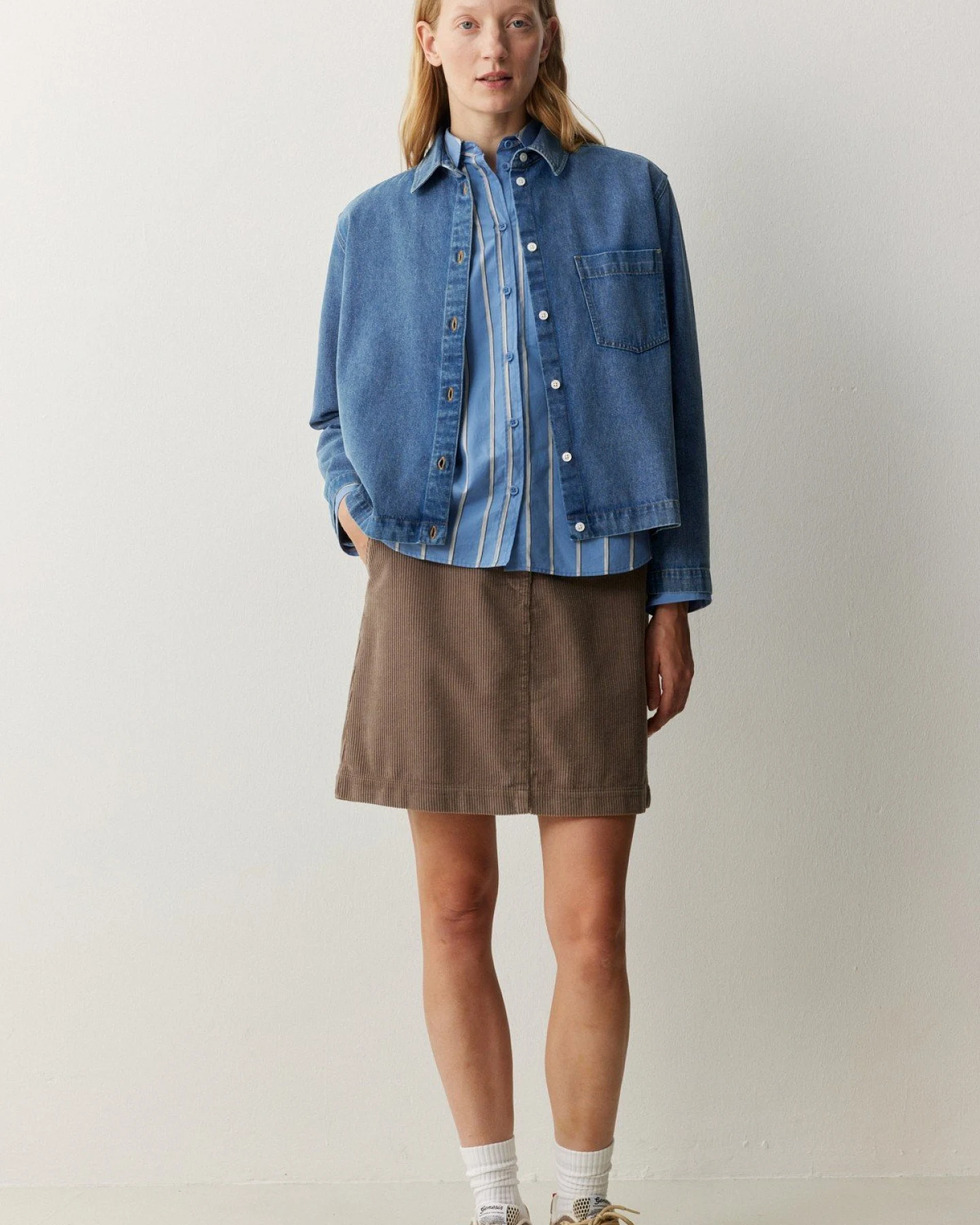 Bluse Poppy Denim Blau – Ansicht 4