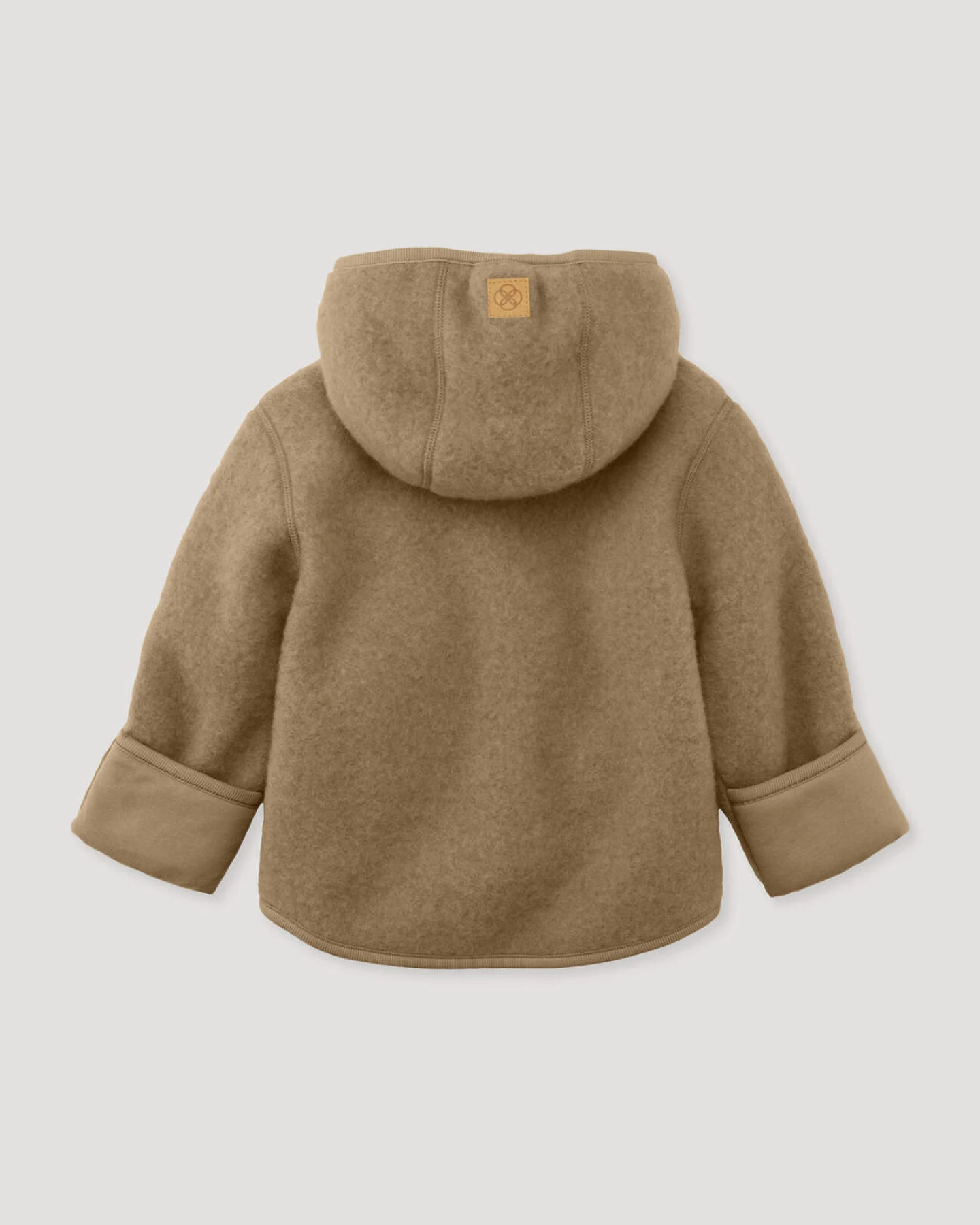 hessnatur Baby Wollfleece Jacke aus Bio-Merinowolle - braun - Größe 86/92 – Ansicht 2