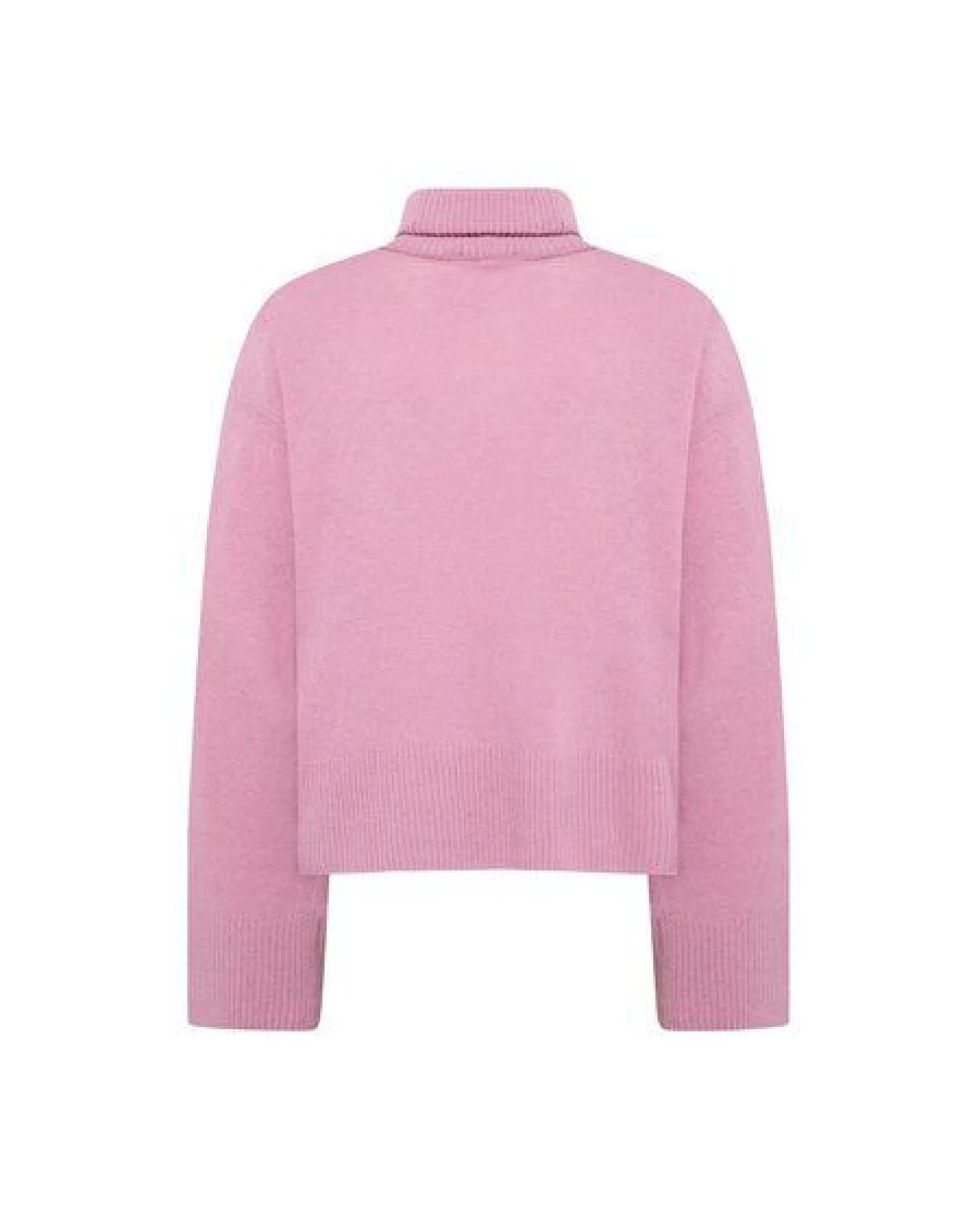 KnowledgeCotton Apparel Entspannter Pullover mit Stehkragen aus Bio-Lammwolle – Ansicht 3