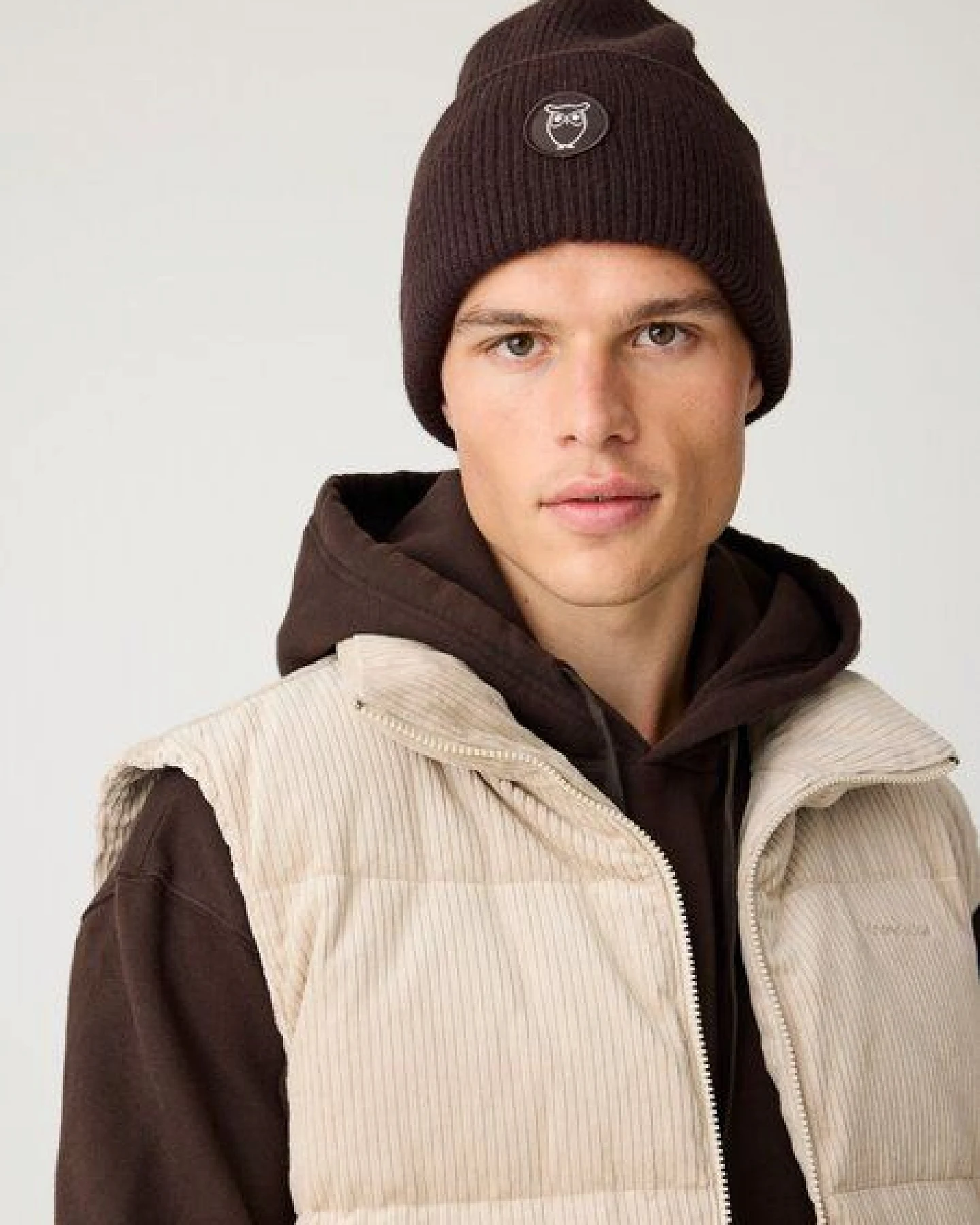 KnowledgeCotton Apparel Woll-Mütze - Rib Beanie - aus 100% Merino Wolle – Ansicht 4