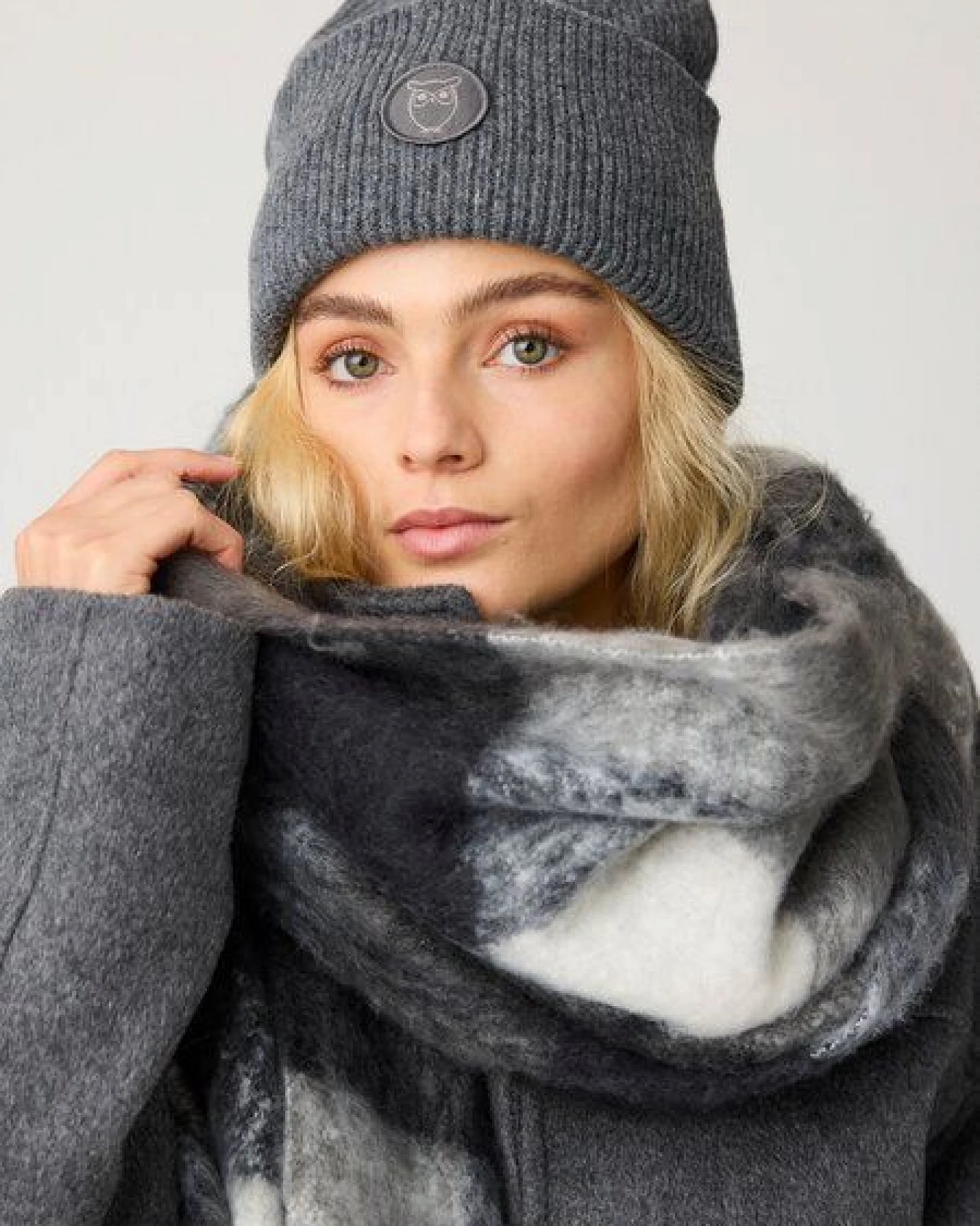 KnowledgeCotton Apparel Woll-Mütze - Rib Beanie - aus 100% Merino Wolle – Ansicht 2