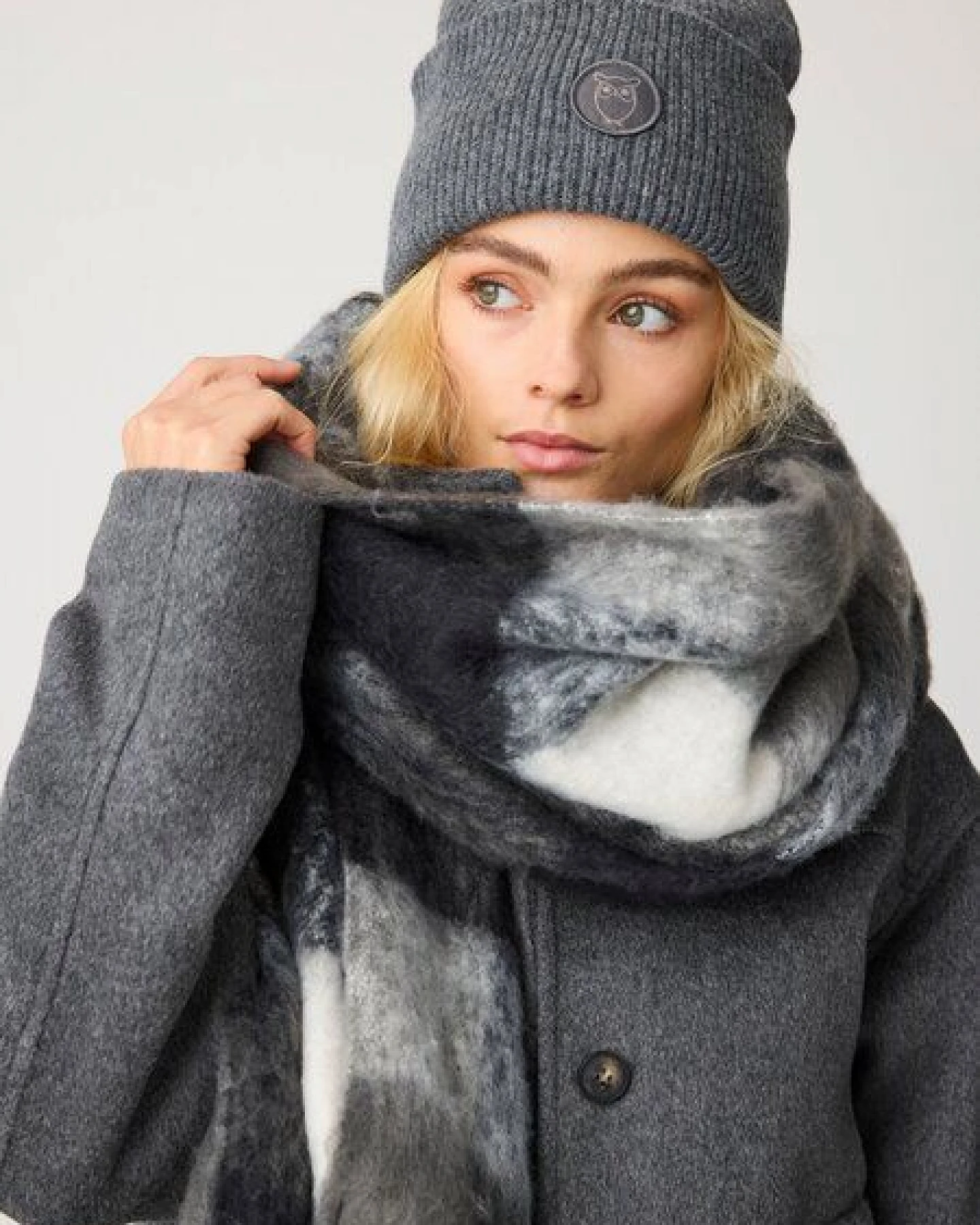 KnowledgeCotton Apparel Woll-Mütze - Rib Beanie - aus 100% Merino Wolle – Ansicht 3