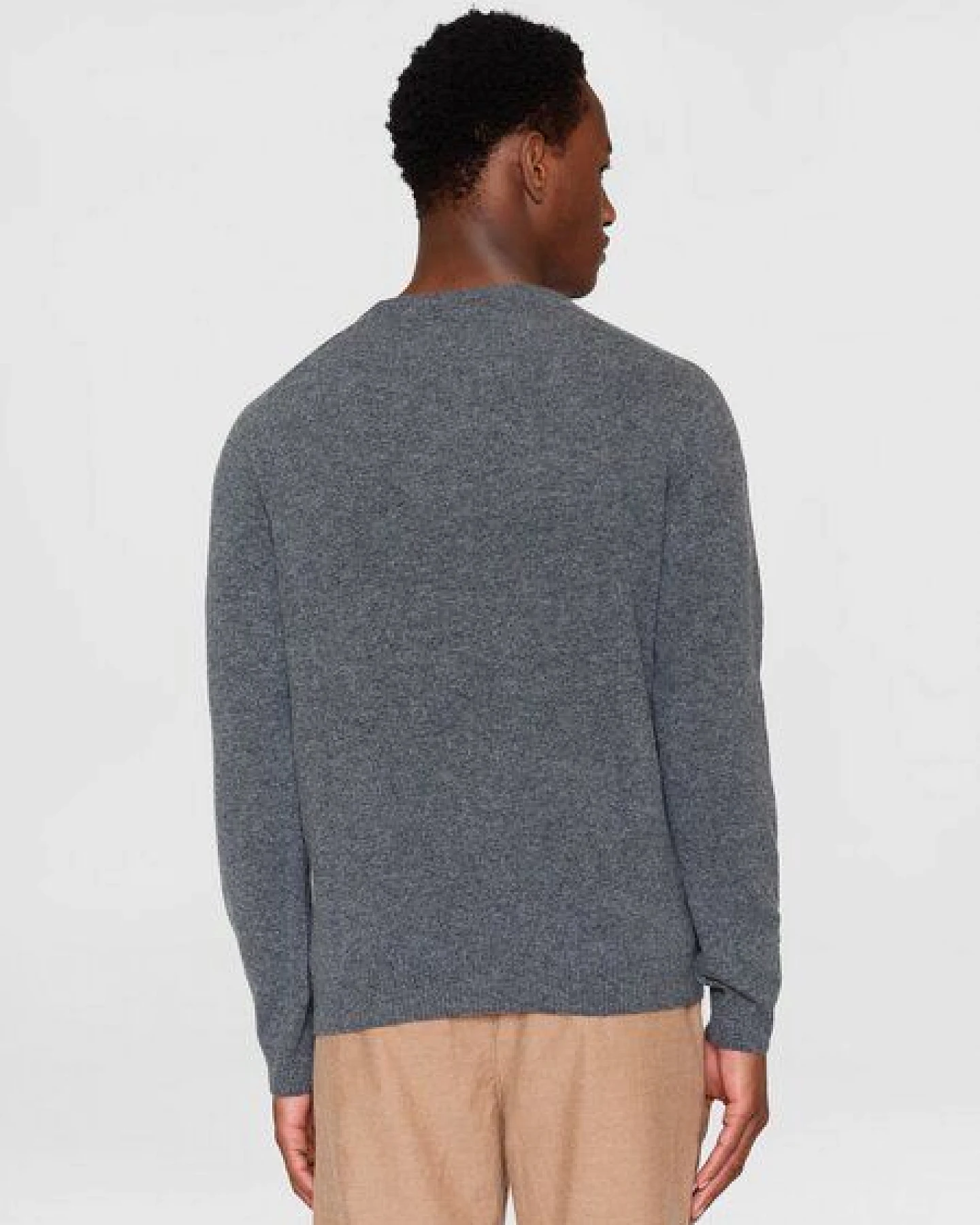KnowledgeCotton Apparel Strickpullover mit Rundhalsausschnitt aus Lammwolle – Ansicht 3