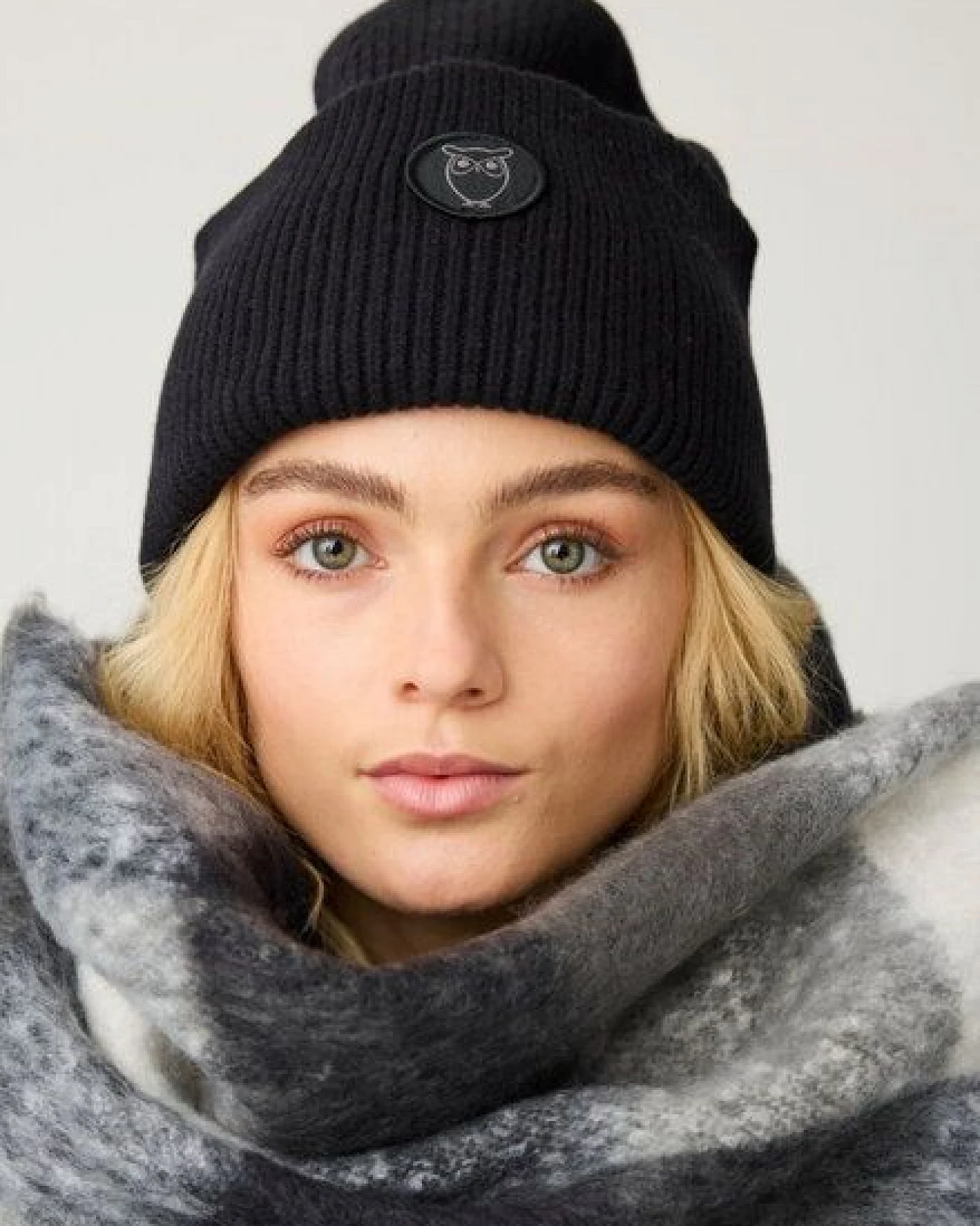 KnowledgeCotton Apparel Woll-Mütze - Rib Beanie - aus 100% Merino Wolle – Ansicht 4