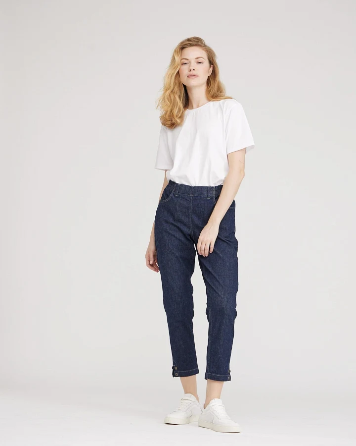 LAURIE Damen vegan Ellie Relaxed Sl - Dunkelblauer Denim