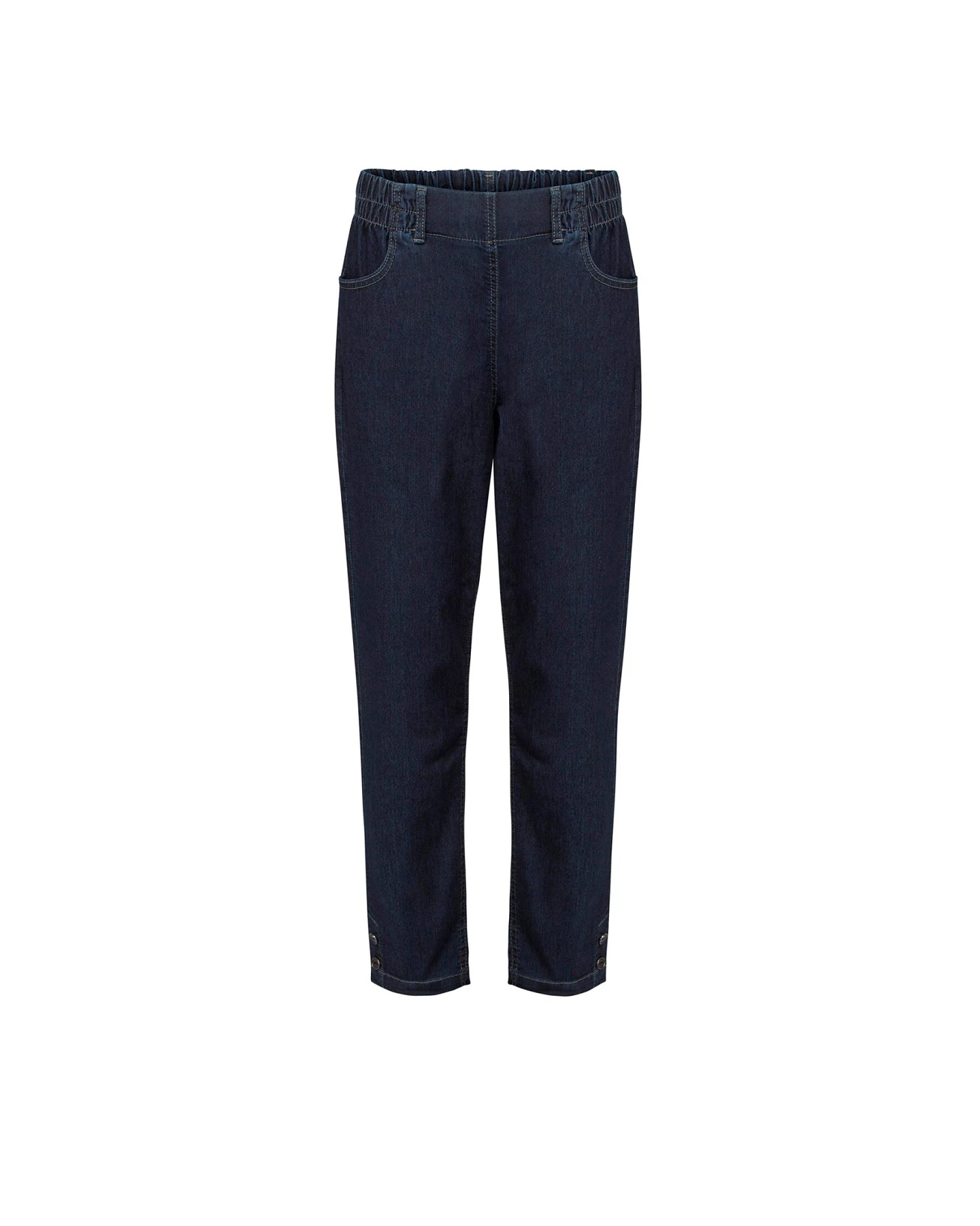 LAURIE Damen vegan Ellie Relaxed Sl - Dunkelblauer Denim – Ansicht 2