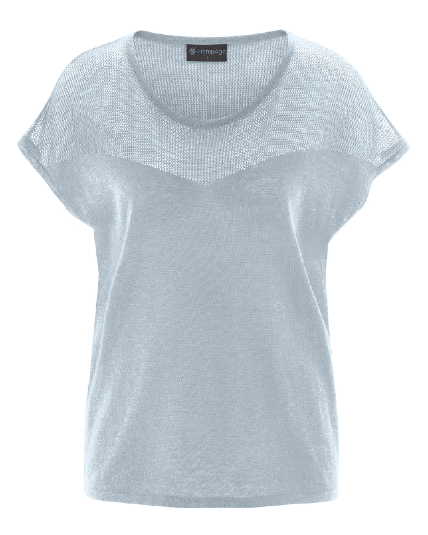 Hempage Damen vegan Top Mesh Platin – Ansicht 2