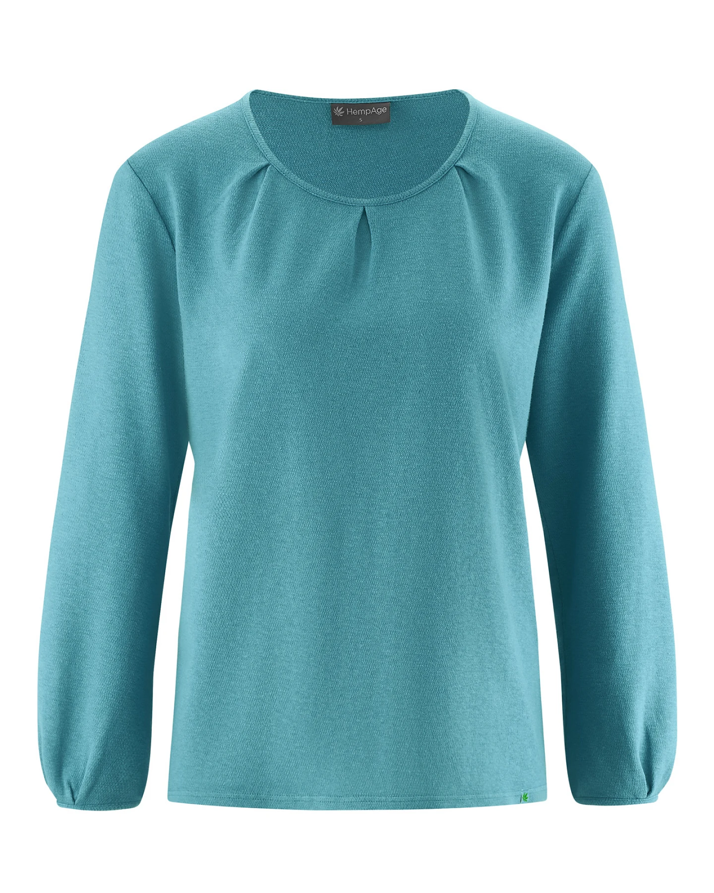 Hempage Damen vegan Langarmshirt Shelf Blau – Ansicht 2