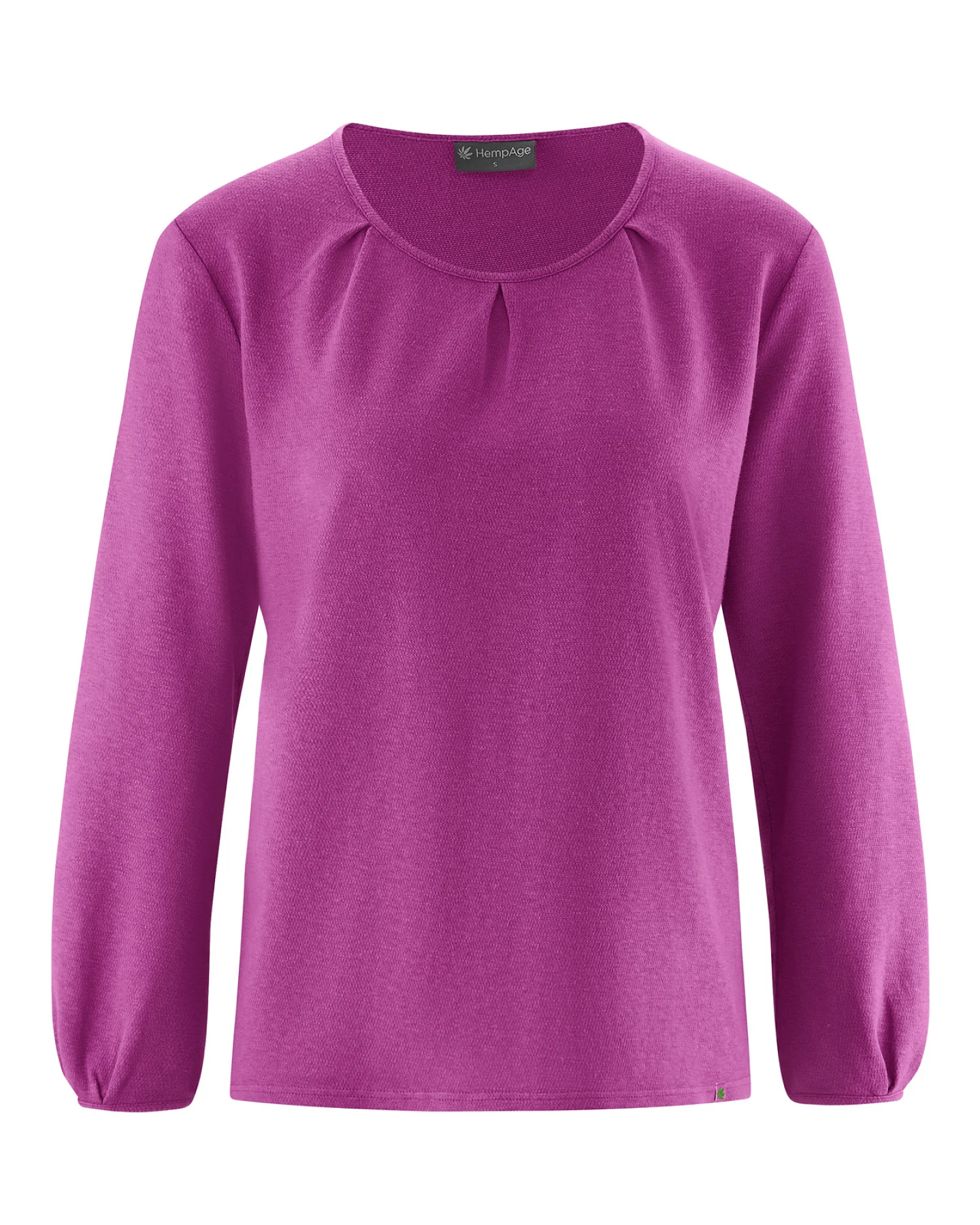 Hempage Damen vegan Violettes Langarm Top – Ansicht 2