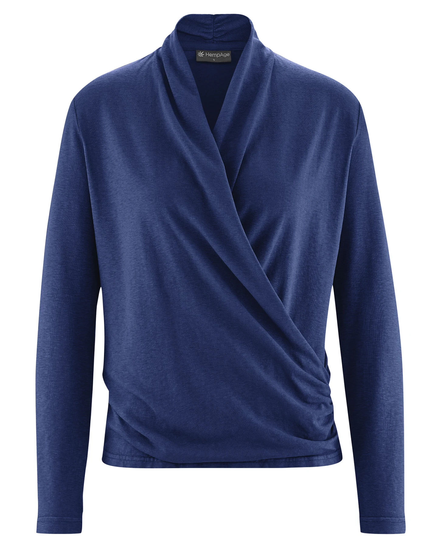 Hempage Damen vegan Langarmshirt Attractive Night Navy – Ansicht 2