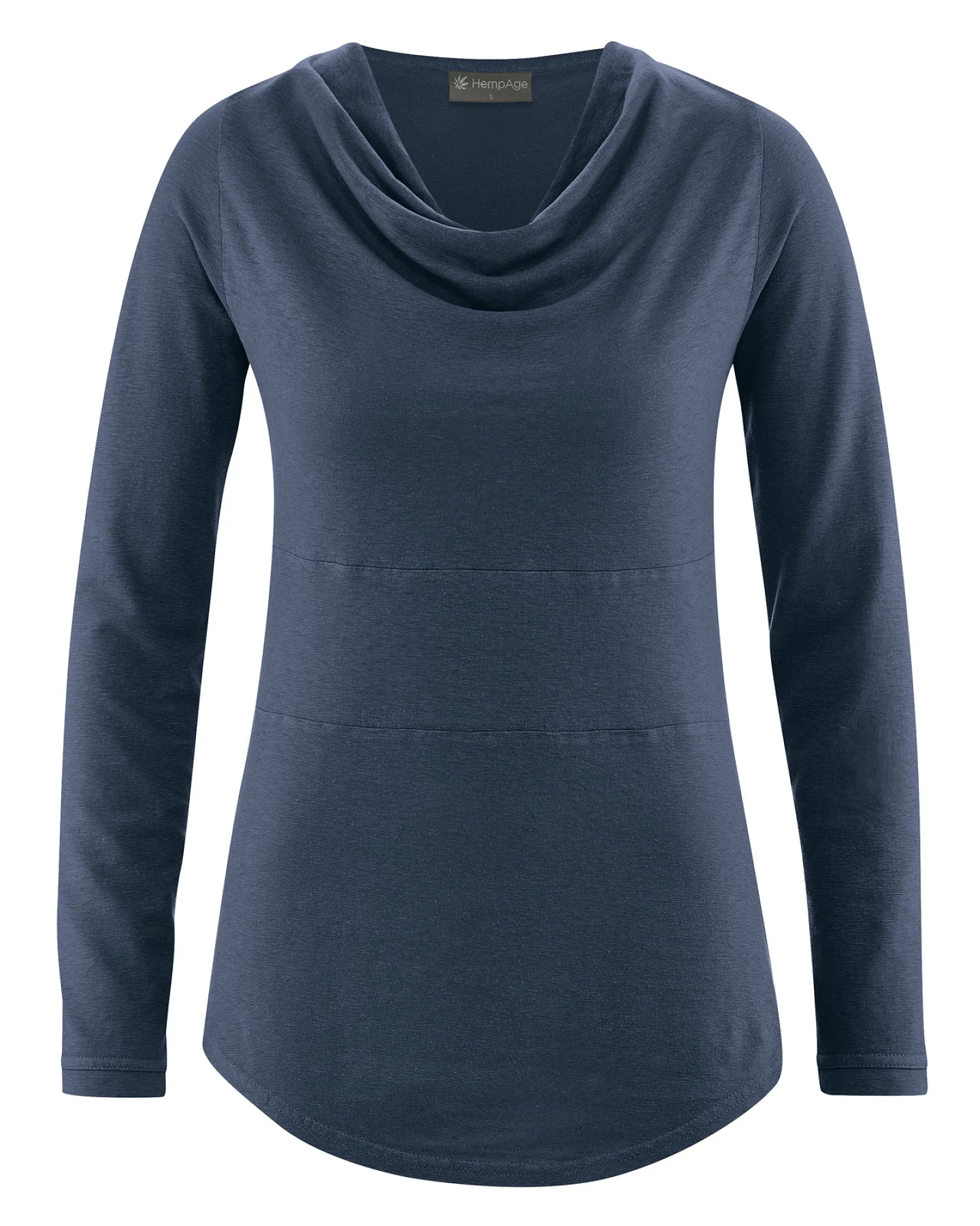 Hempage Damen vegan Langarmshirt Wintersky Blau – Ansicht 2