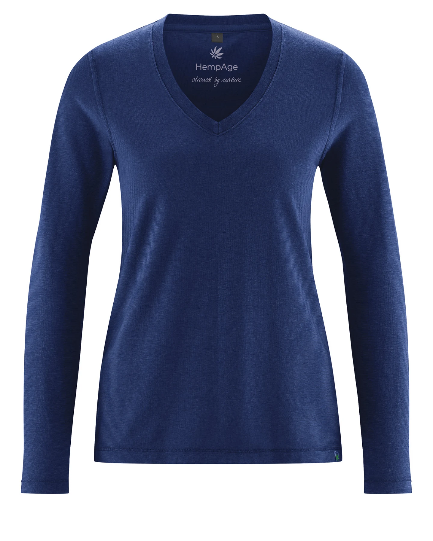 Hempage Damen vegan Langarmshirt Sporty Night Navy – Ansicht 2