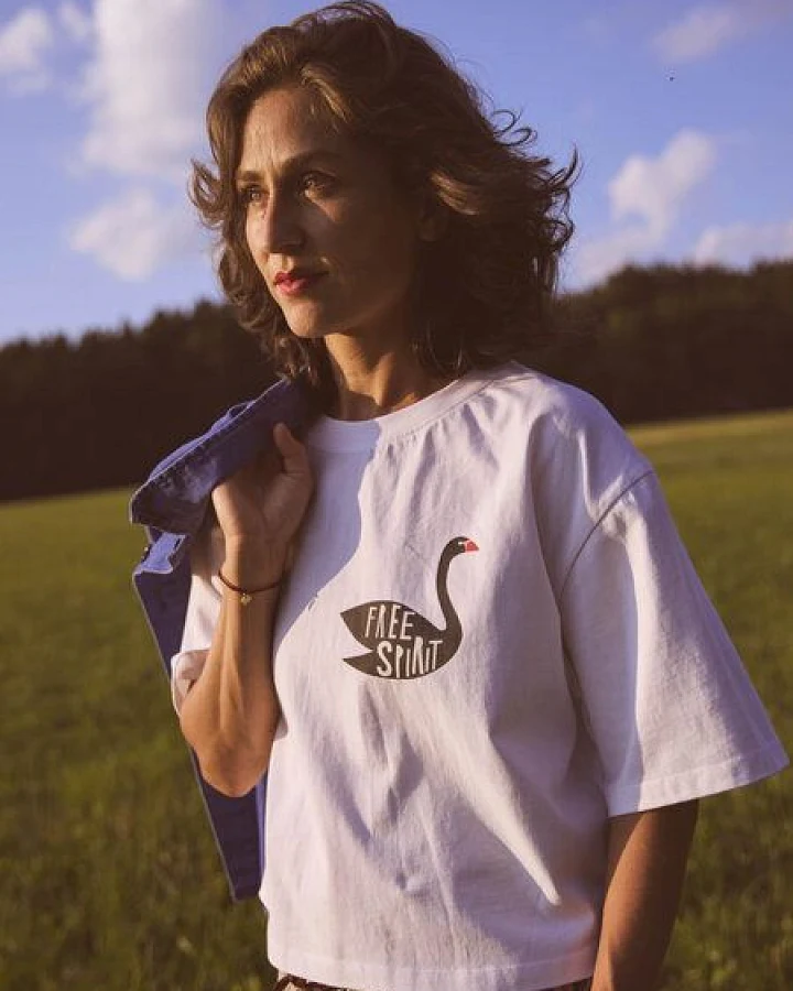 Produktseite: LANIUS Oversized Statementshirt (GOTS) aus Bio-Baumwolle