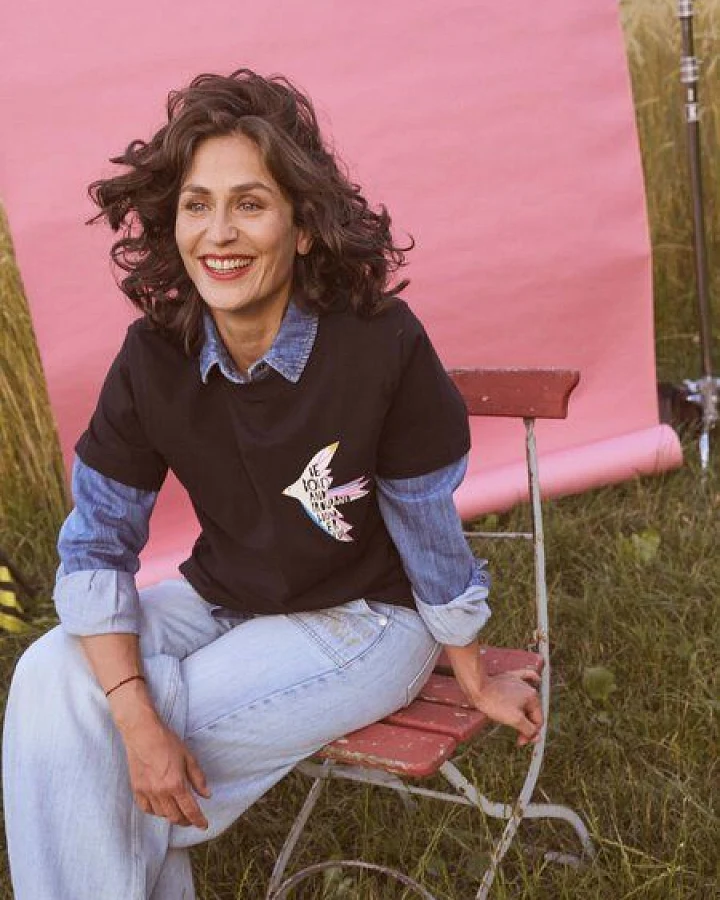 LANIUS Statementshirt "BIRD" (GOTS) aus Bio-Baumwolle